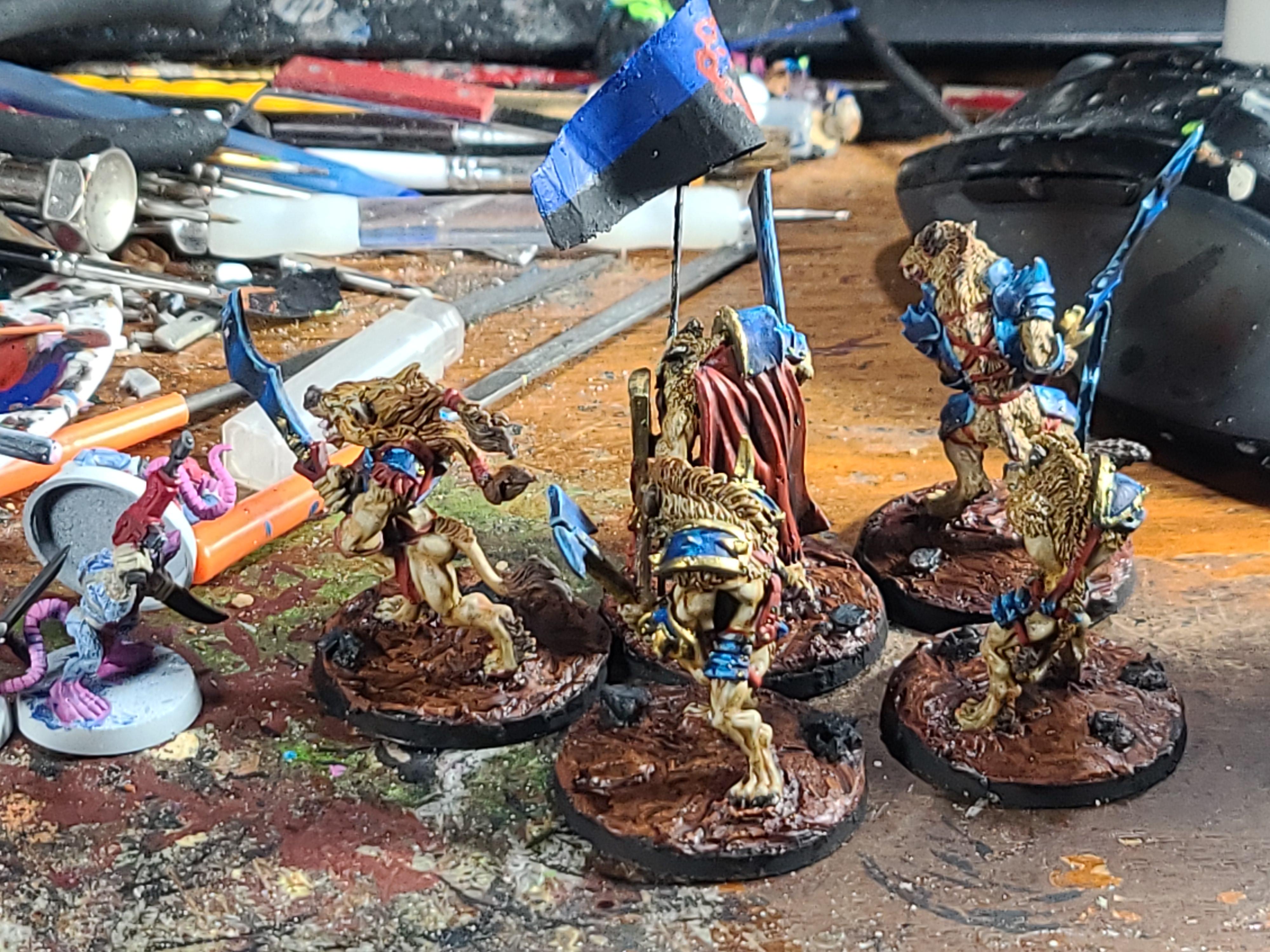Canid, Freehand, Gnoll, Lycan, Metal, Paper Banner, Reaper Miniatures, Were