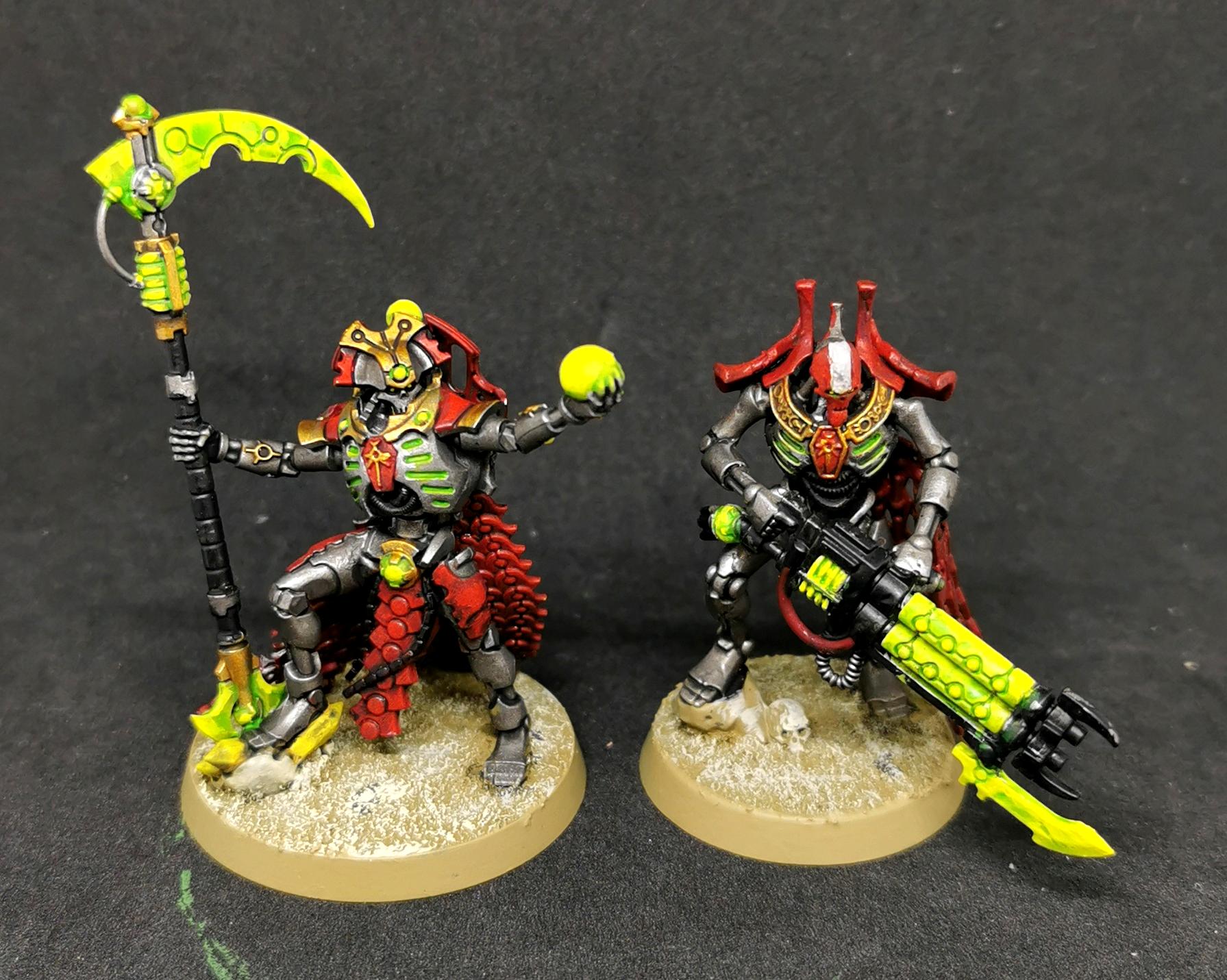 Necron overlord and royal warden