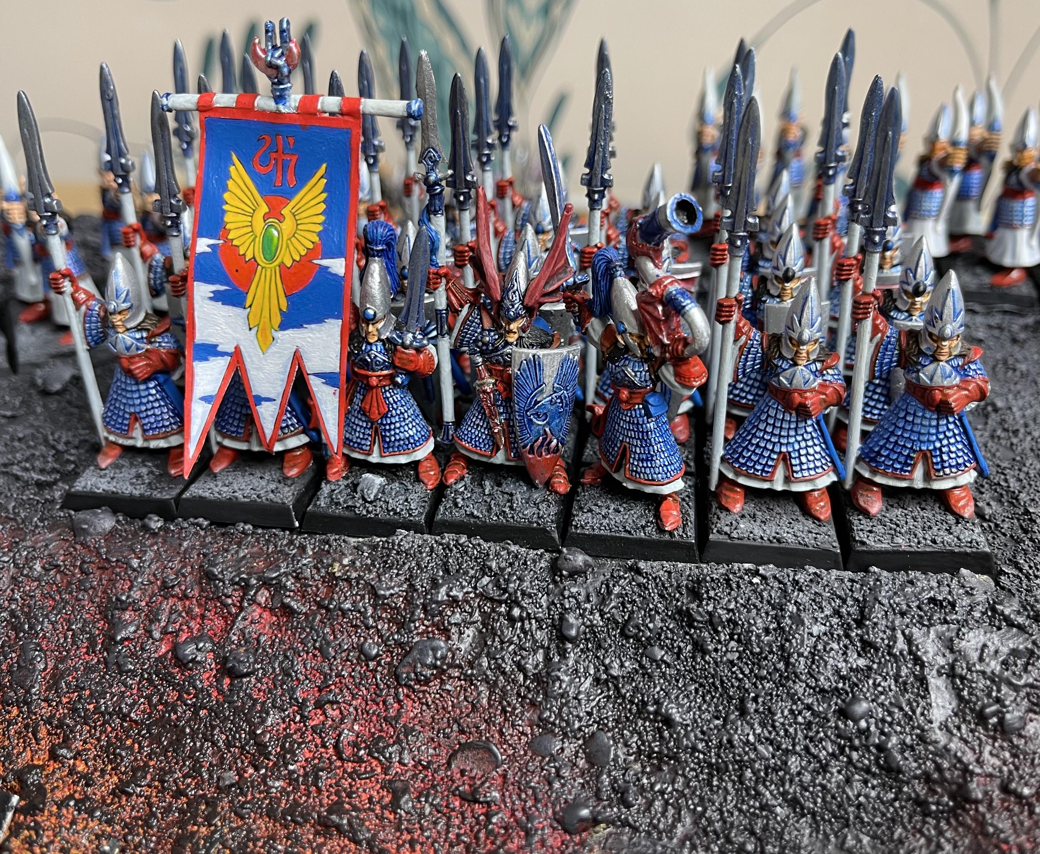 4th Edition, 5th Edition, Archers, Eltharion, High Elves, Repeater Bolt Thrower, Silver Helms, Spearmen, Stormwing, Warhammer Fantasy