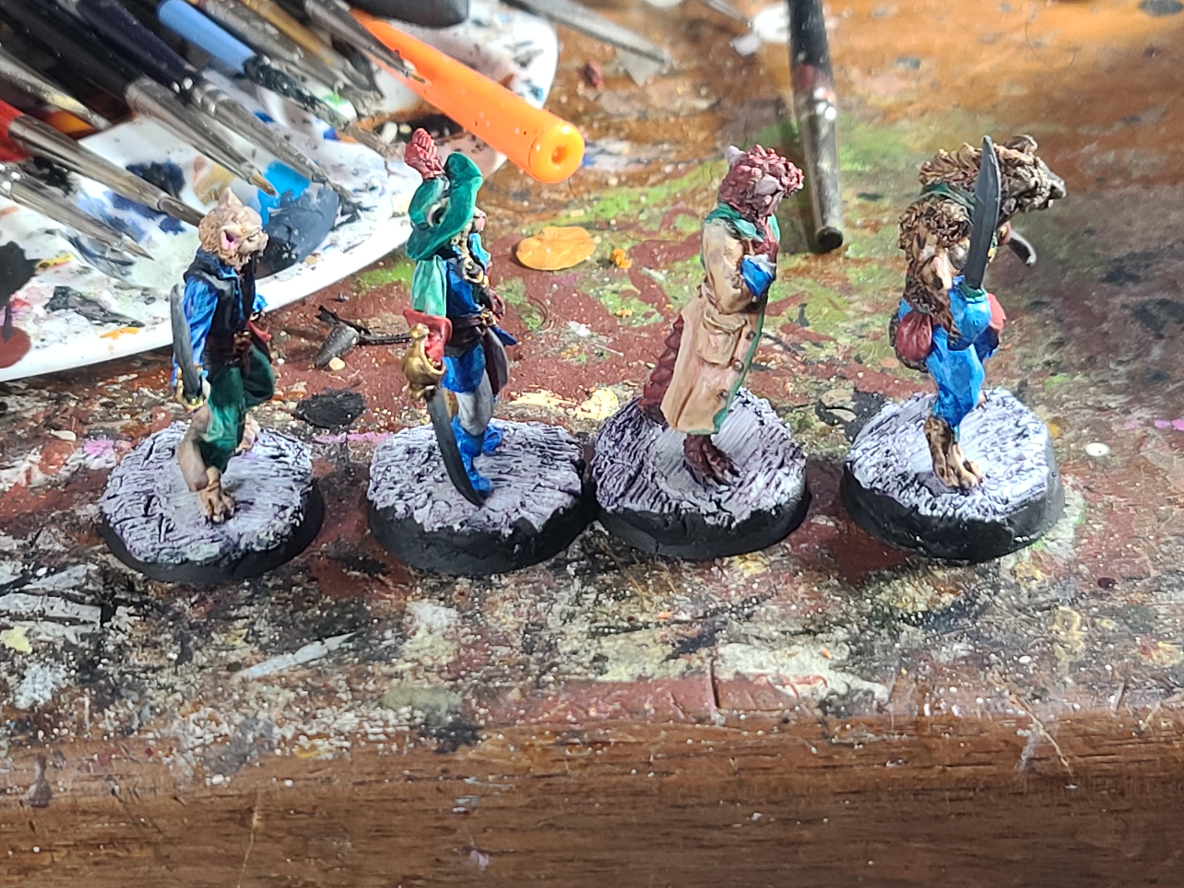 Bones Usa, Catfolk, Dragonborn, Dungeons And Dragons, Gnoll, Hyena, Metal, Pirate, Reaper Miniatures, Tabaxi