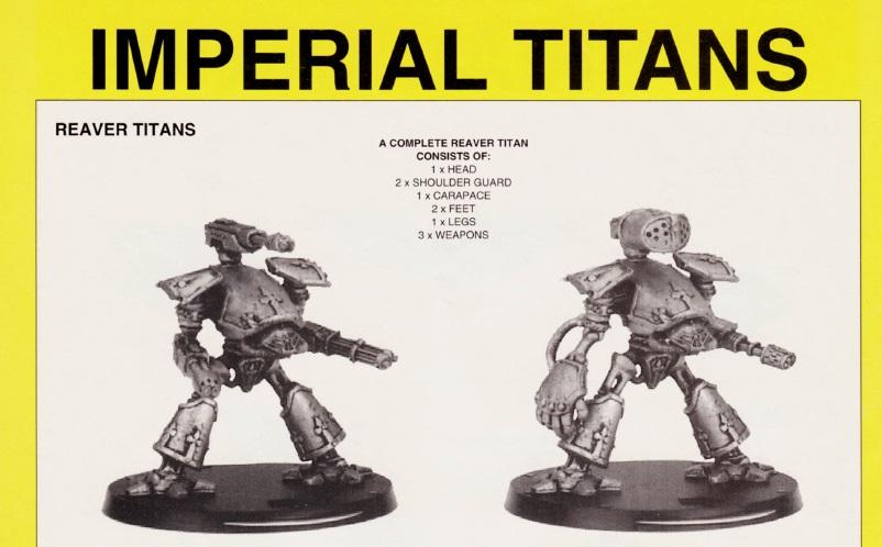 Catalogue, Copyright Games Workshop, Reaver, Retro Review, Titan, White Dwarf