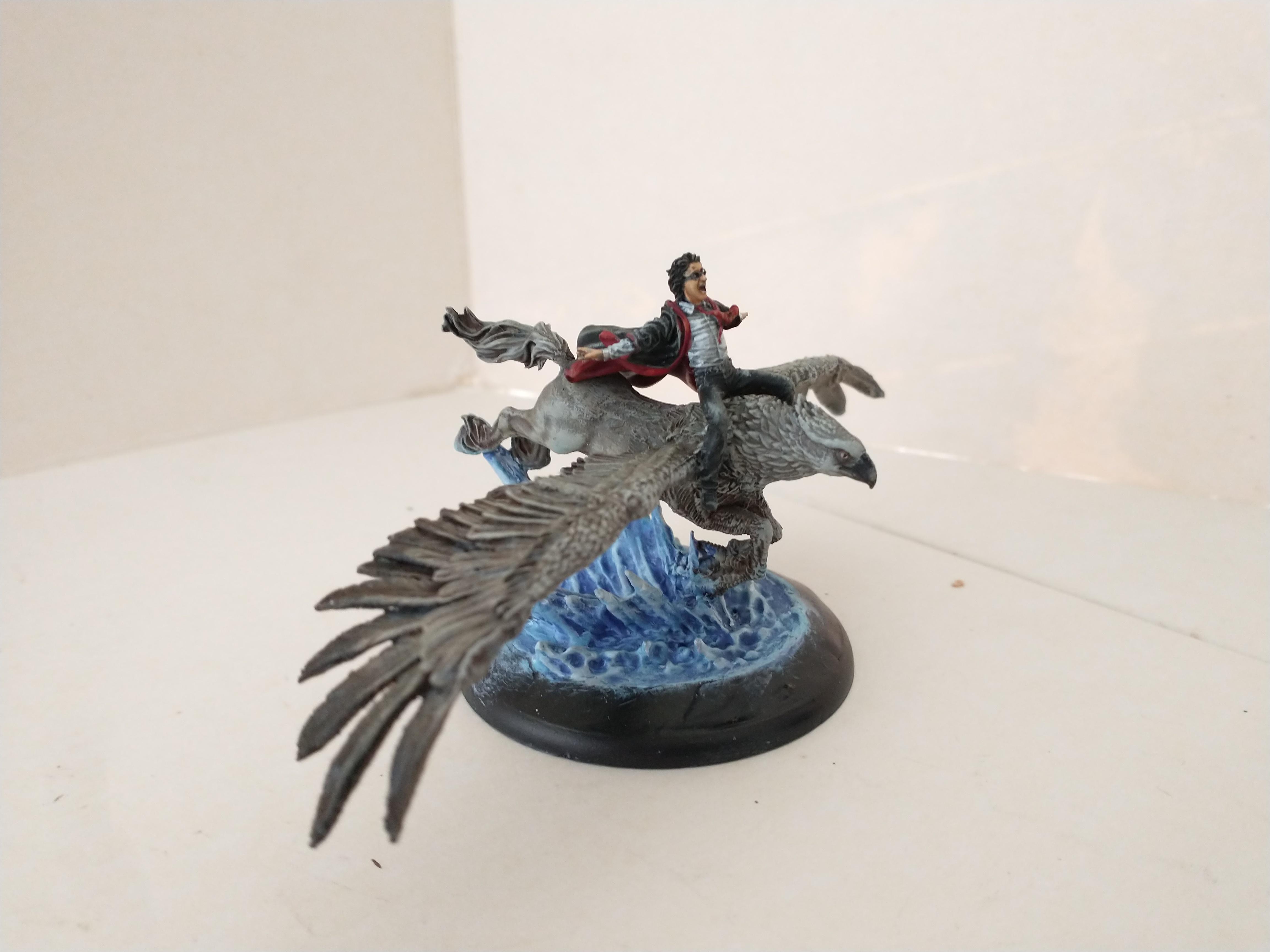 Harry Potter on Buckbeak side a