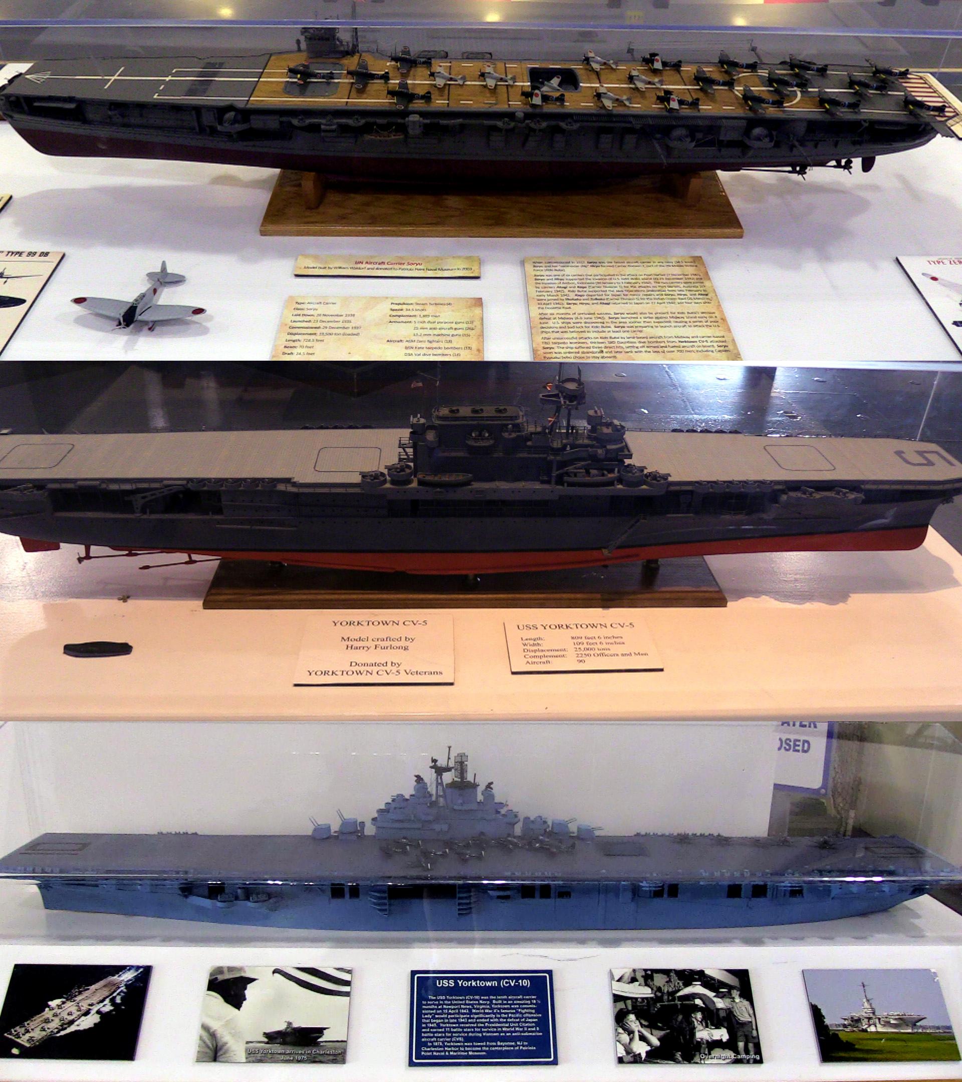 Carrier, Patriots Point, Soryu, Yorktown