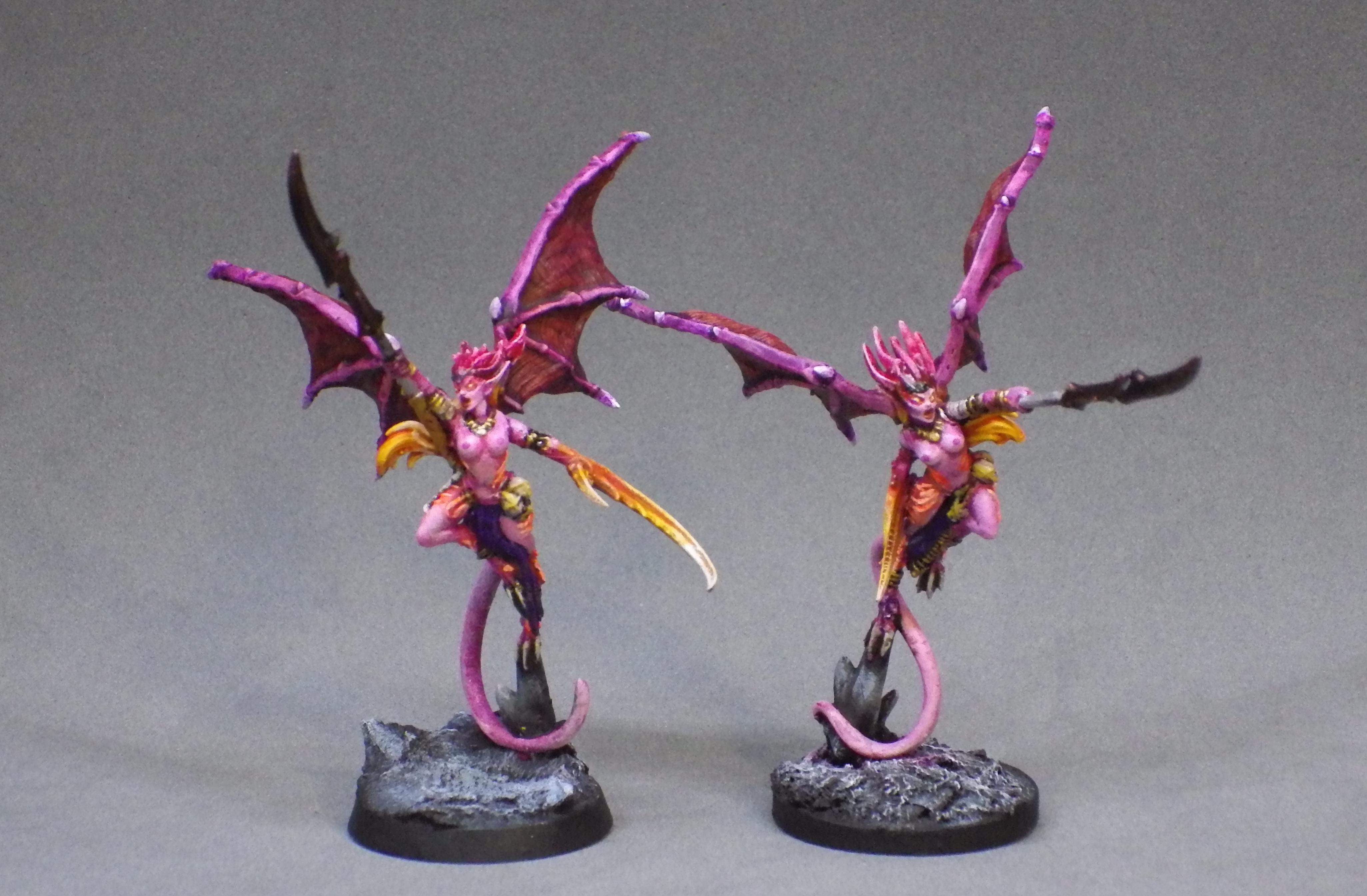3d, Chaos, Daemons, Furies, Print, Slaanesh