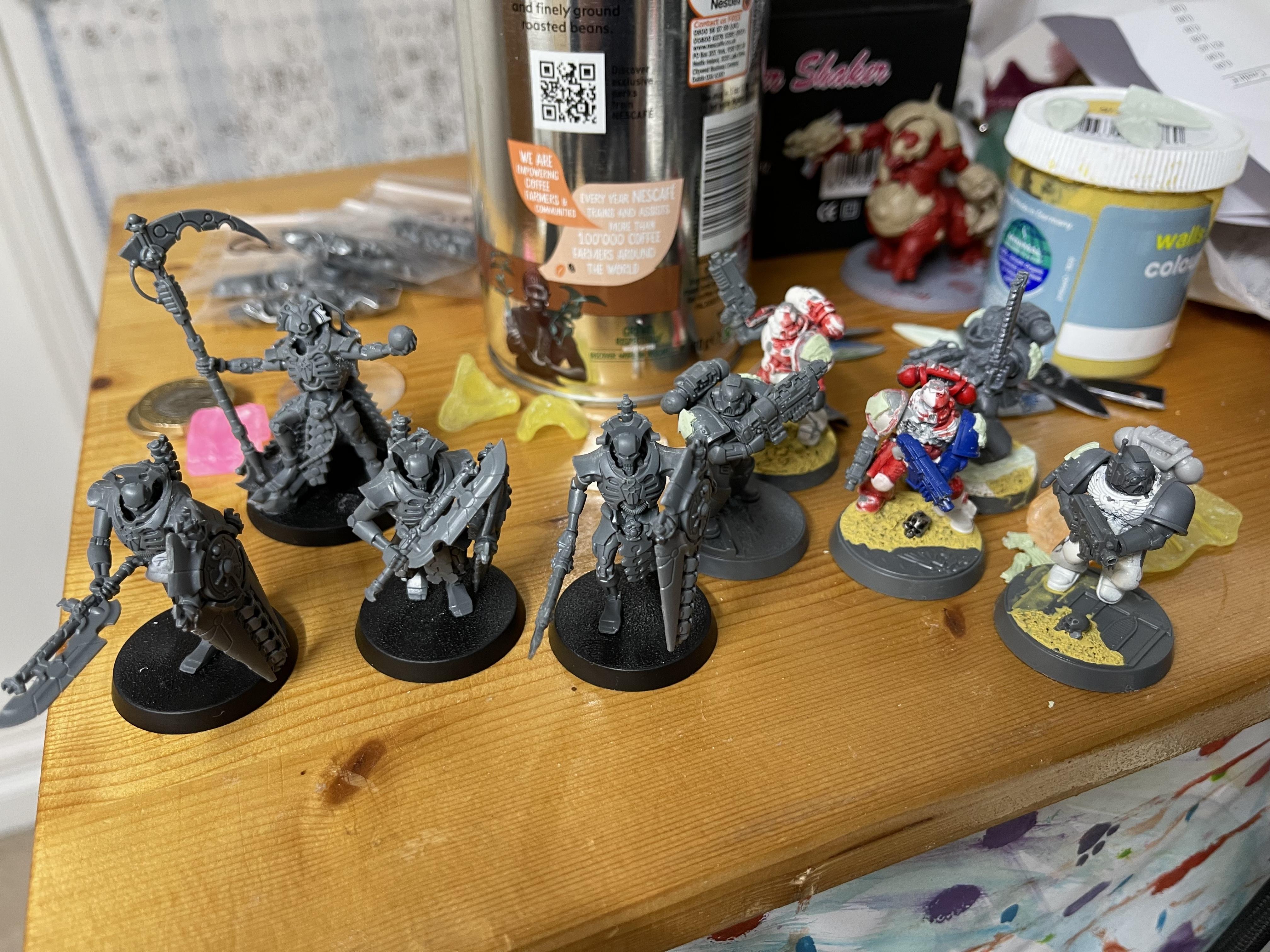 Lychguard, Necrons, Overlord, Space Marines, Tacticals, Void Panthers, Warhammer 40,000, Work In Progress