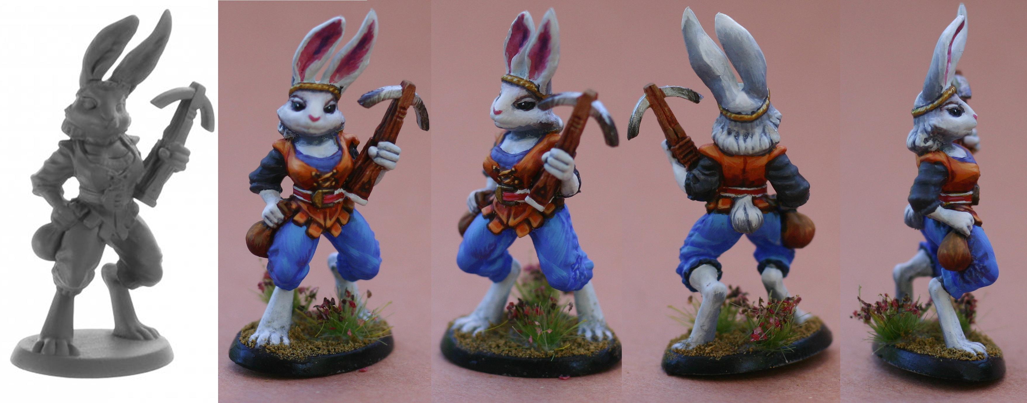 Bunny, Hare, Harefolk, Rabbit, Reaper, Reaper Bones, Rogue