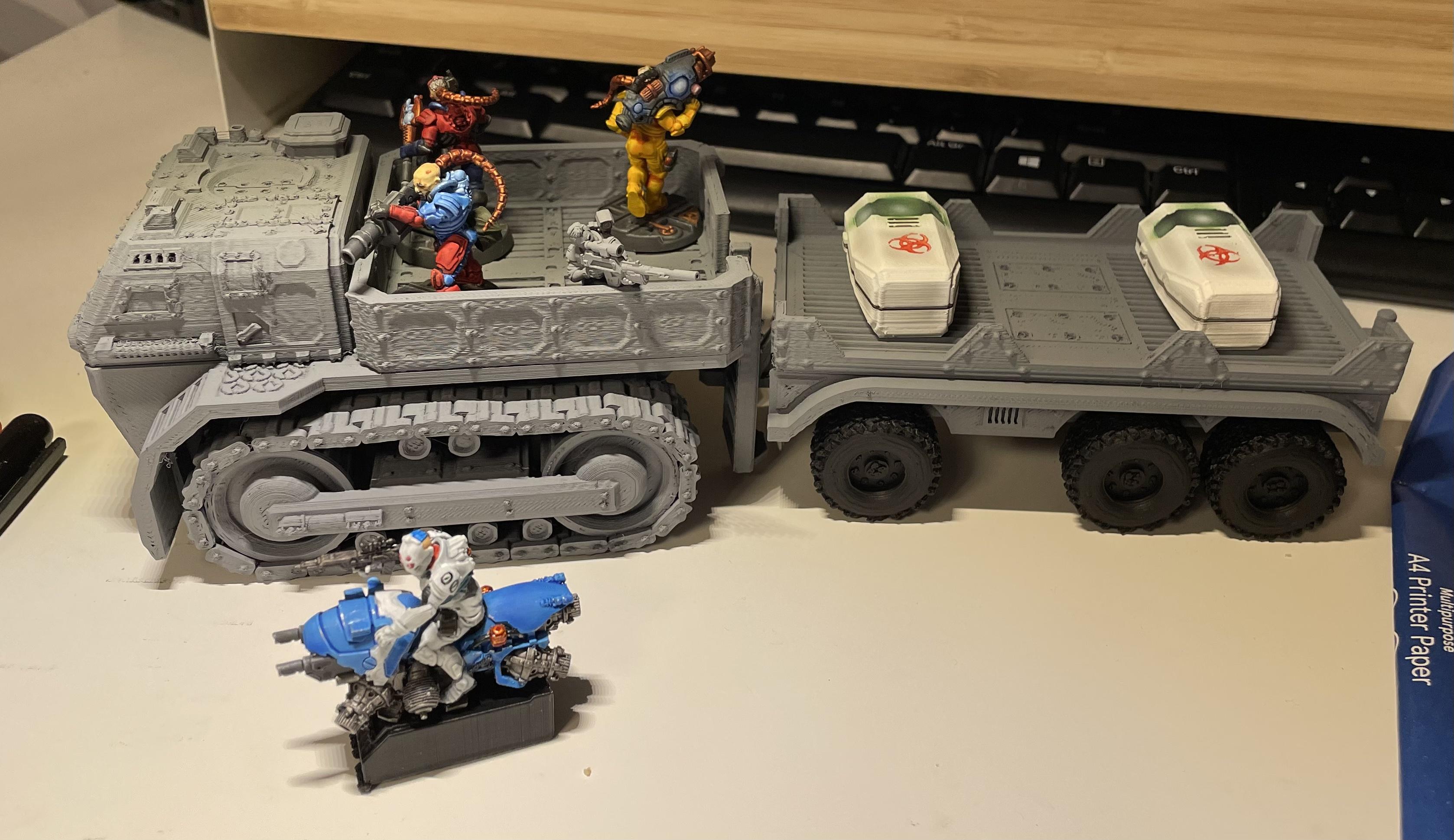 3d Print, Ash Wastes, Cargo 8, Necromunda, Wasteland Hauler, Watcorp