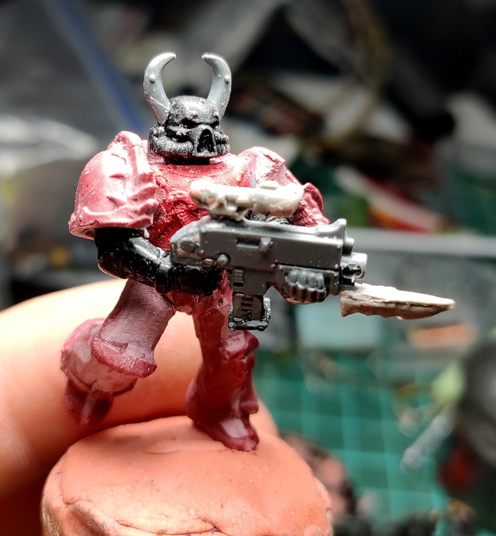 Bayonet, Bolter, Casting, Chaos, Chaos Space Marines, Conversion, Heresy, Heretic Astartes, Infantry, Kitbash, Putty, Scope, Traitor Legions, Warhammer 40,000, Work In Progress