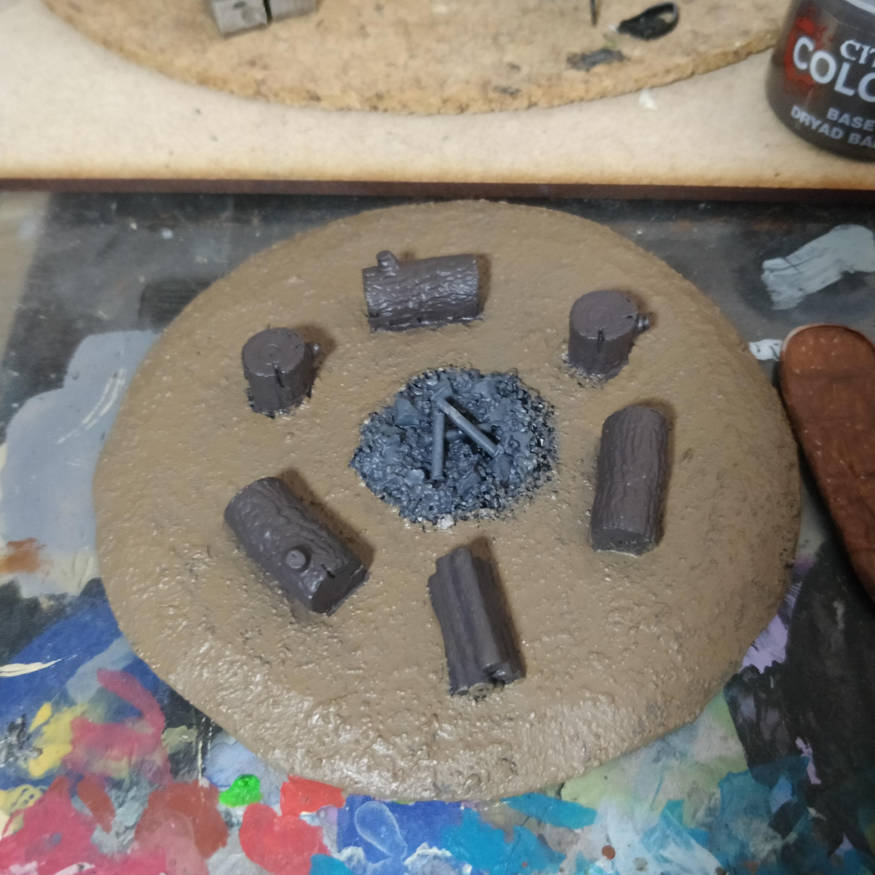 Camp, Campfire, Dungeons And Dragons, Scatter Terrain, Tree Stump, Tt Combat