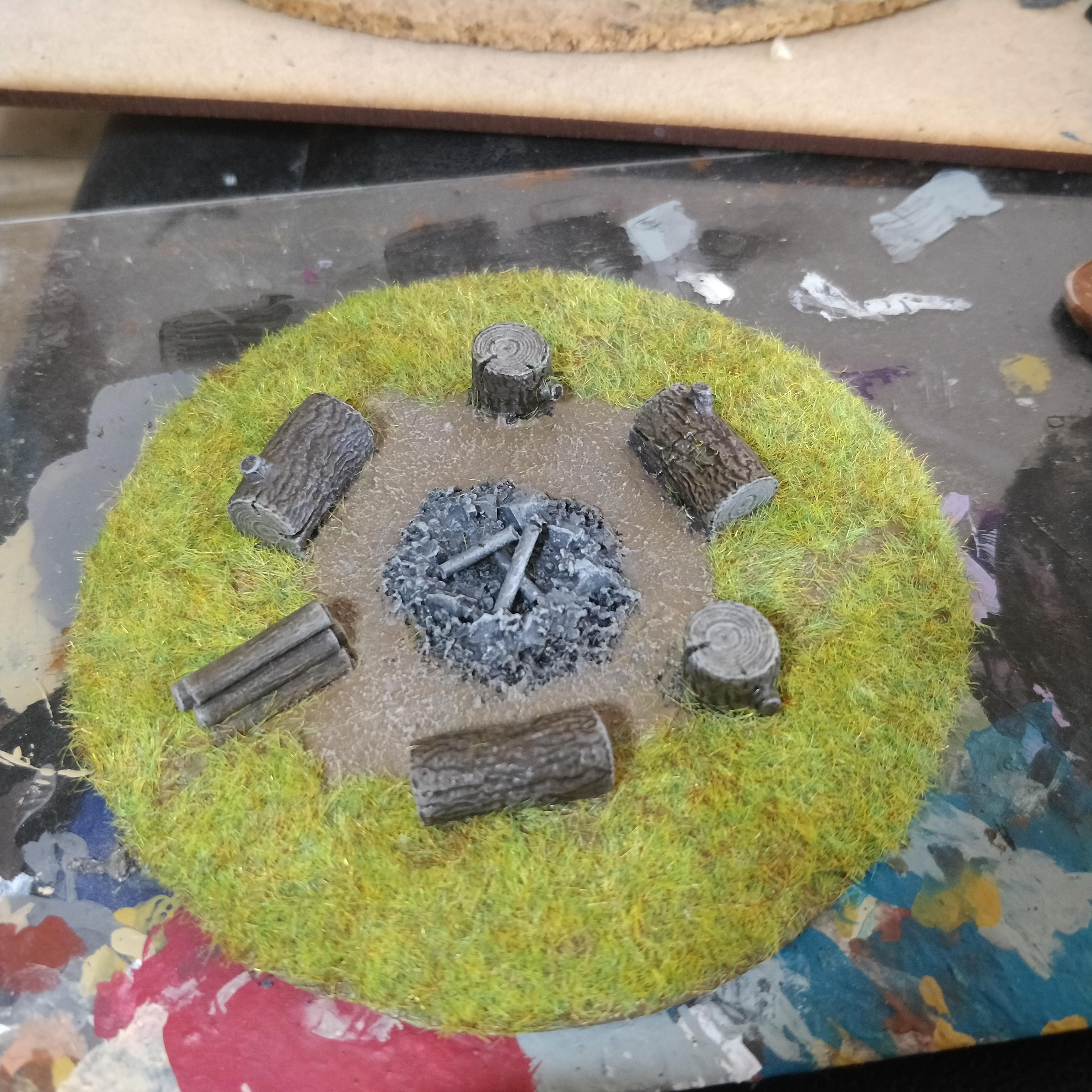 Camp, Campfire, Dungeons And Dragons, Scatter Terrain, Tree Stump, Tt Combat