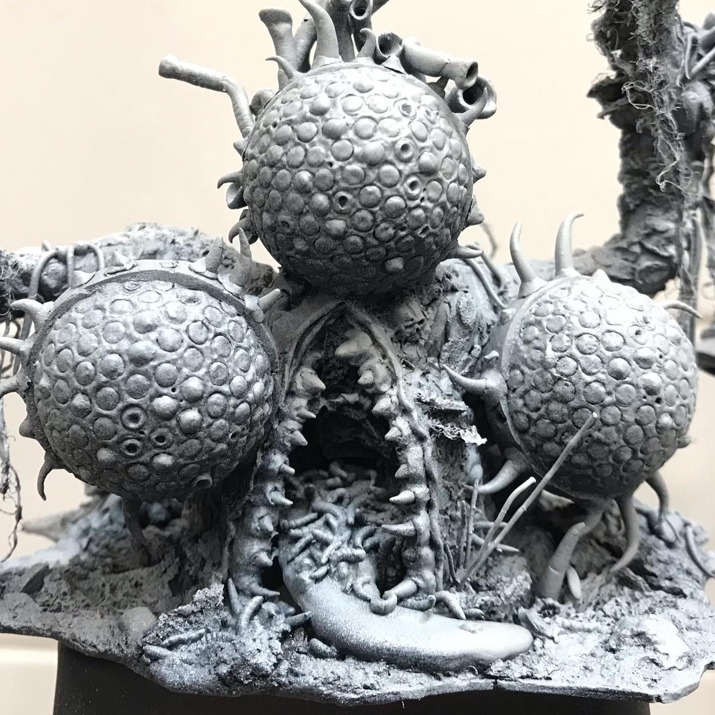 Feculent Gnarlmaw, Greenstuff, Milliput, Scratch Build, Work In Progress