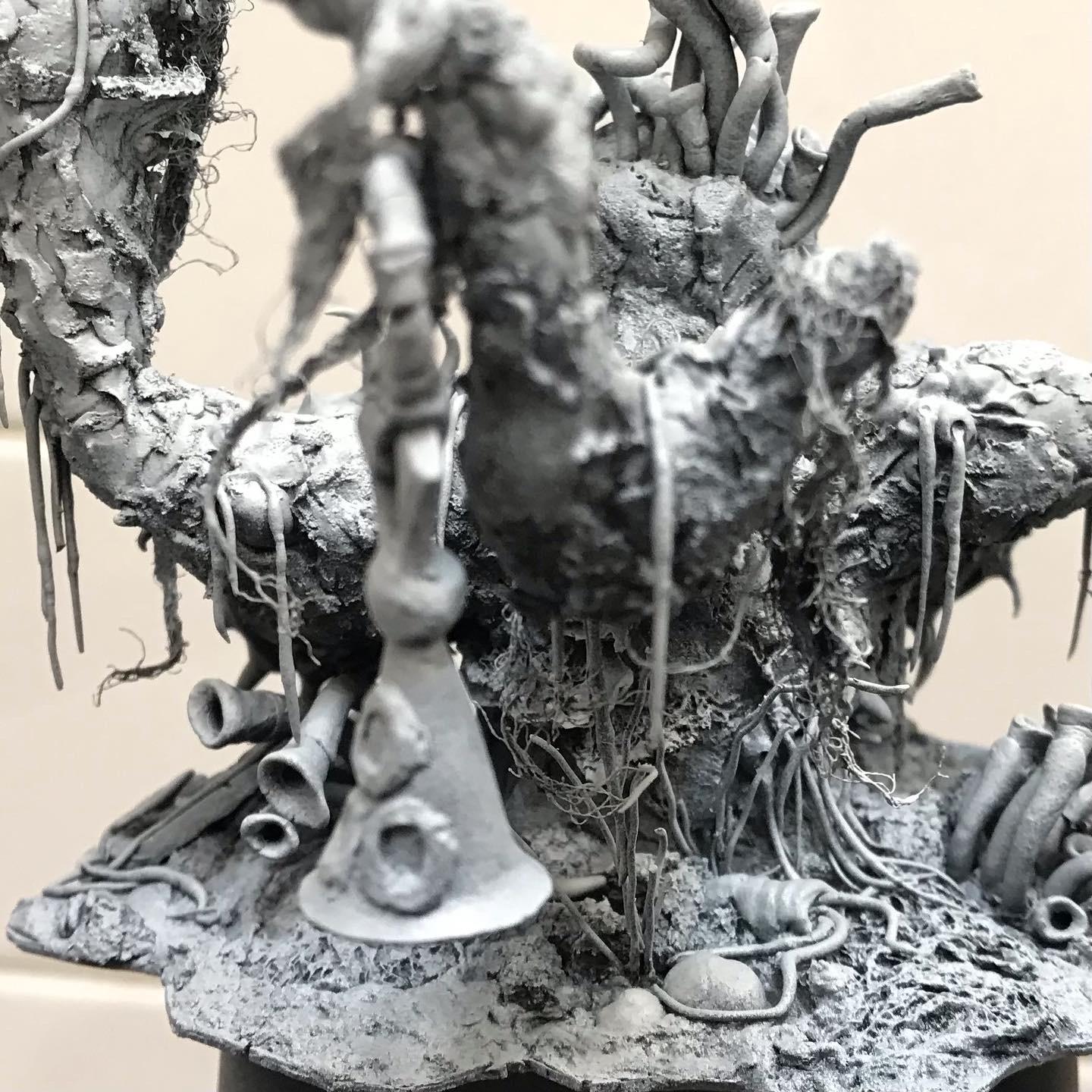 Feculent Gnarlmaw, Greenstuff, Milliput, Scratch Build, Work In Progress