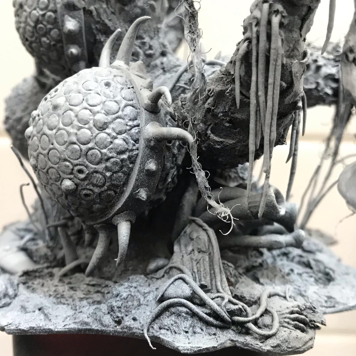 Feculent Gnarlmaw, Greenstuff, Milliput, Scratch Build, Work In Progress