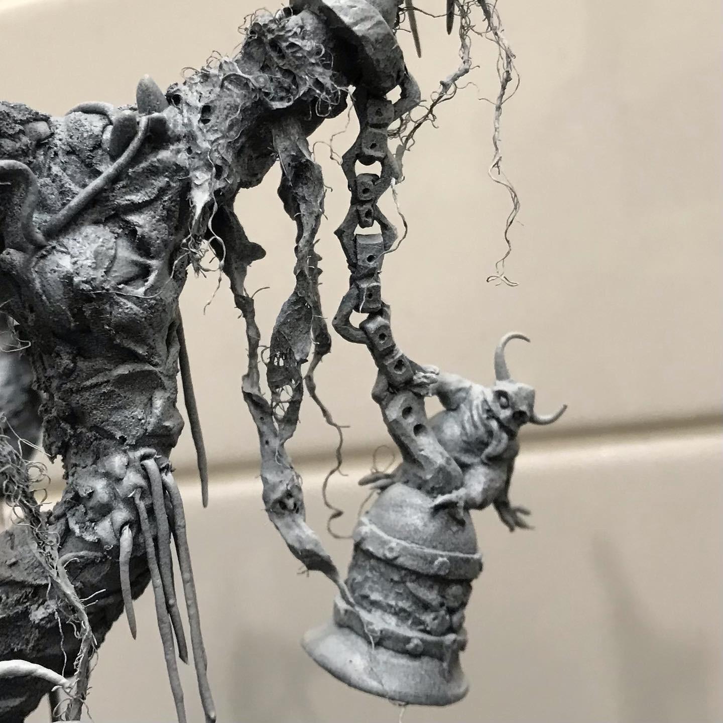 Feculent Gnarlmaw, Greenstuff, Milliput, Scratch Build, Work In Progress