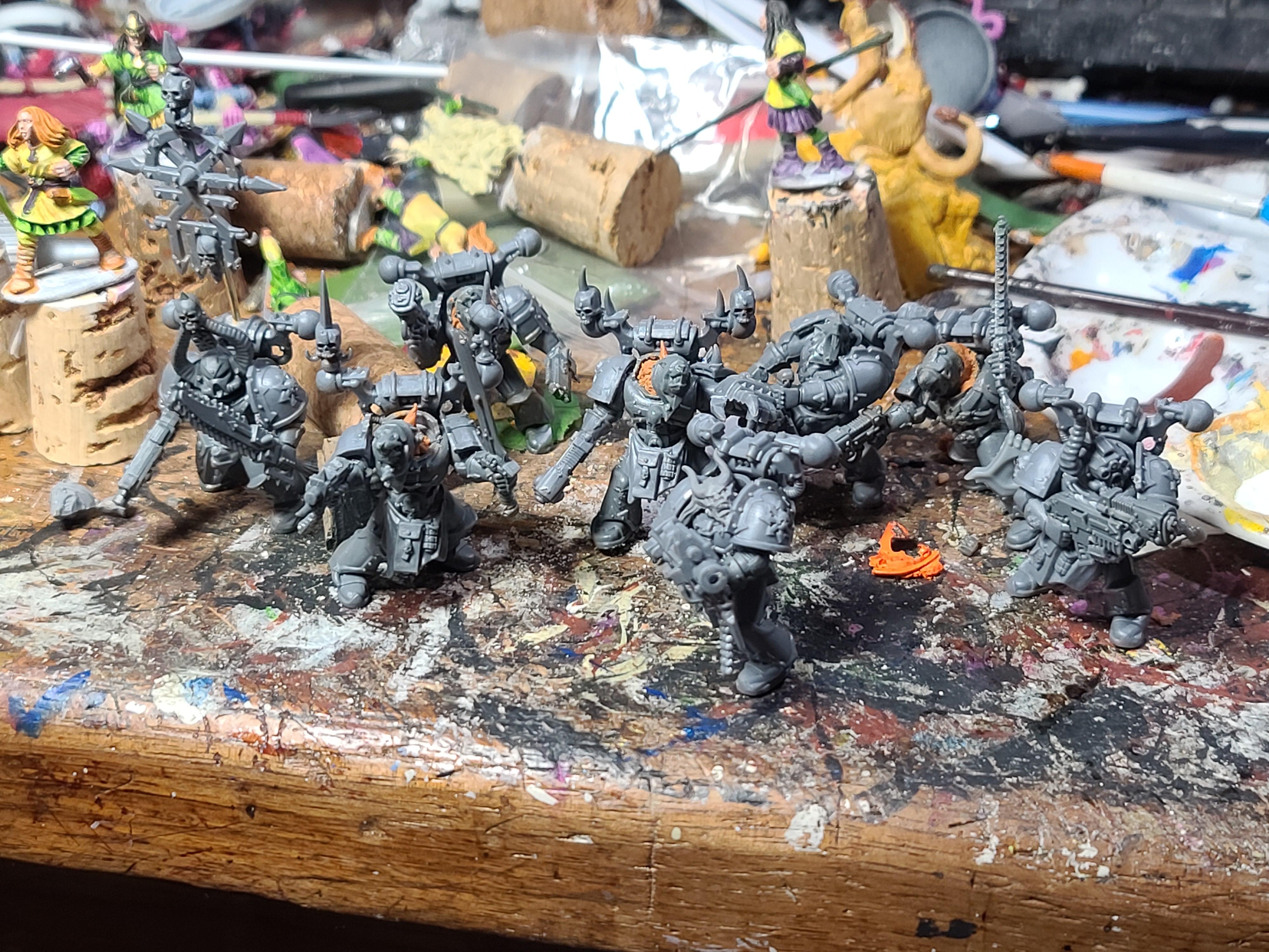 Chaos, Chaos Space Marines, Games Workshop, Kitbash, Plastic, Warhammer 40,000, Warhammer Fantasy