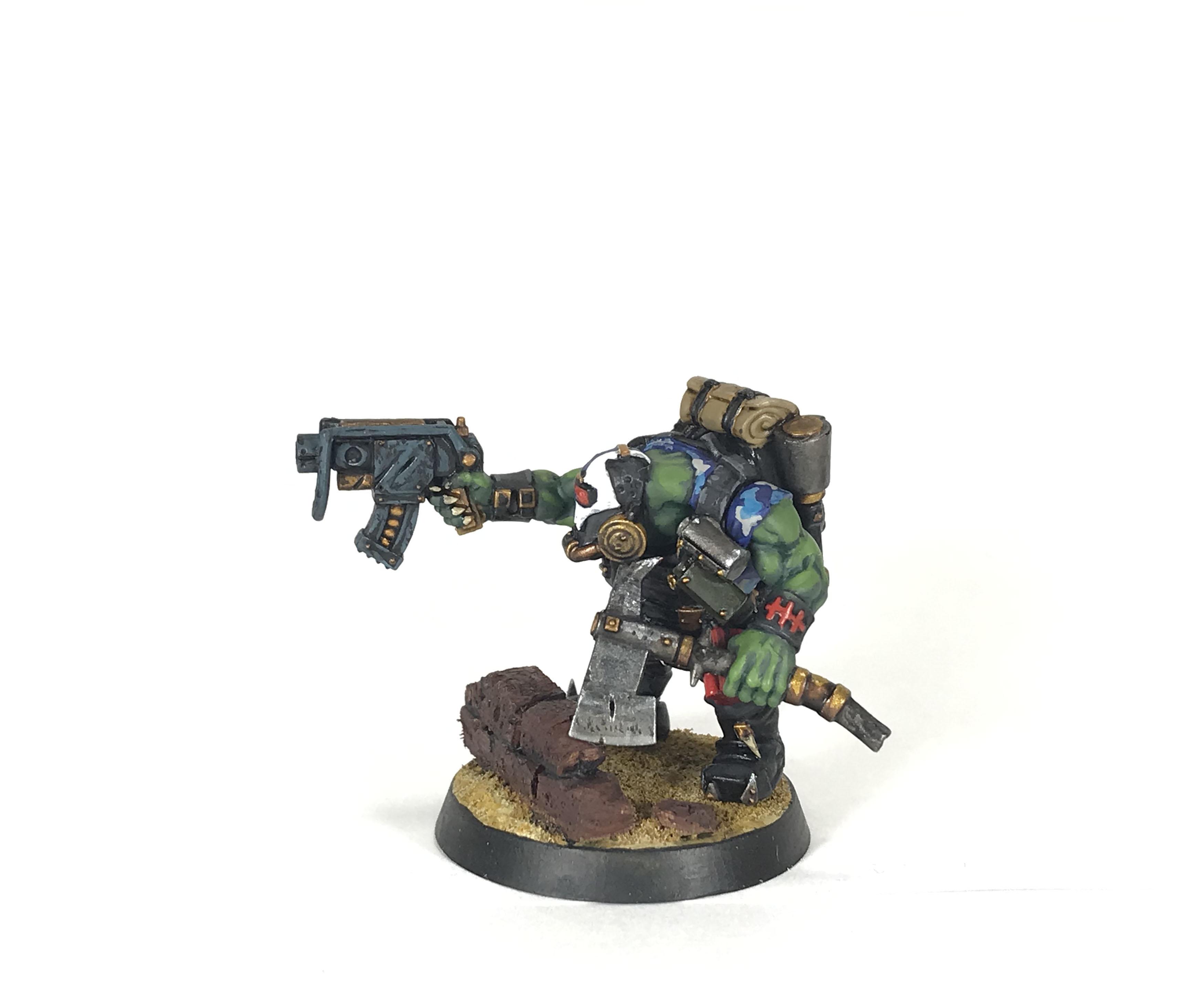 Blue Camouflage, Boy, Deathskulls, Kommando, Navy Camo, Orks, Slugga, Warhammer 40,000