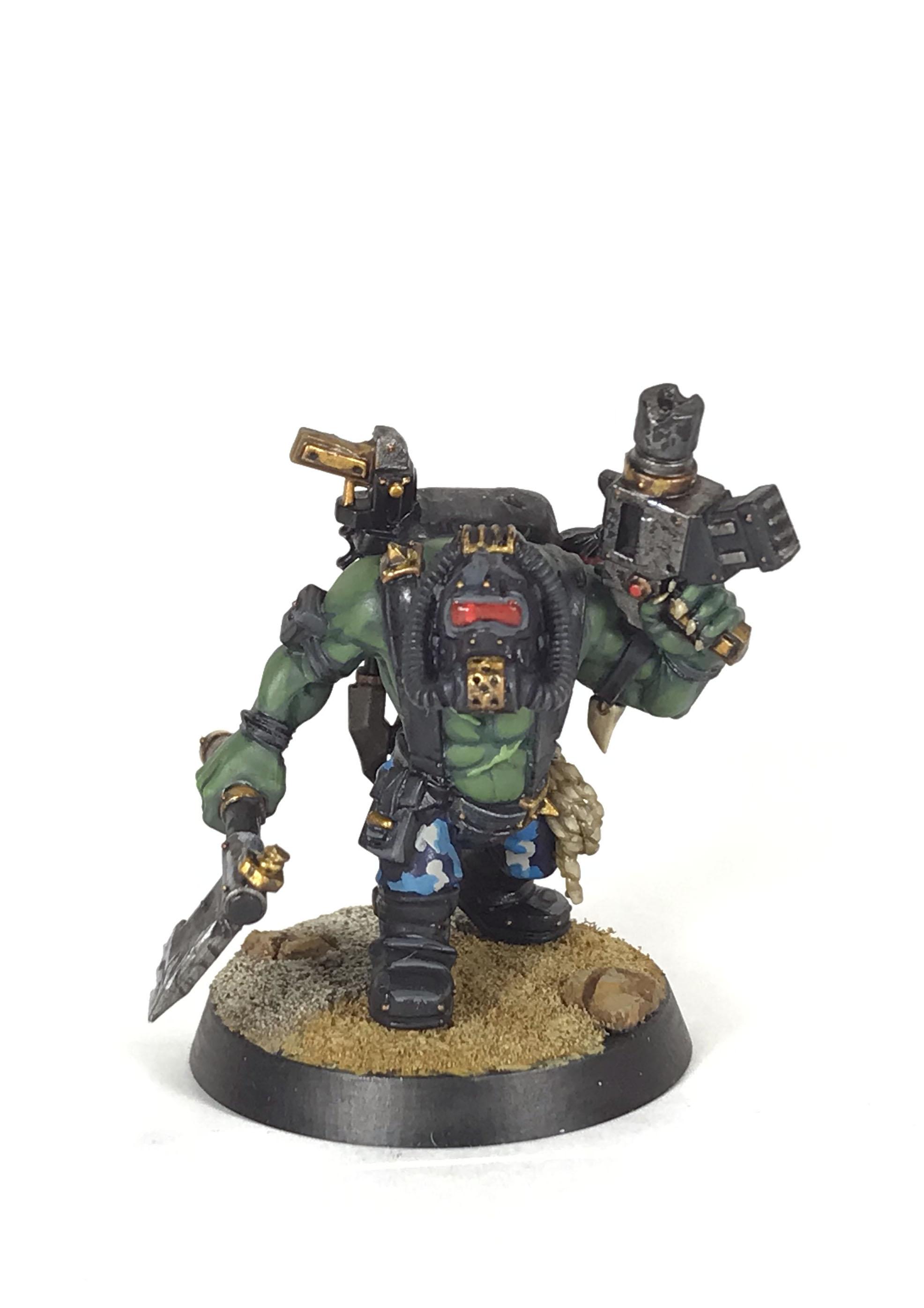 Blue Camouflage, Boy, Deathskulls, Kommando, Navy Camo, Orks, Slugga, Warhammer 40,000
