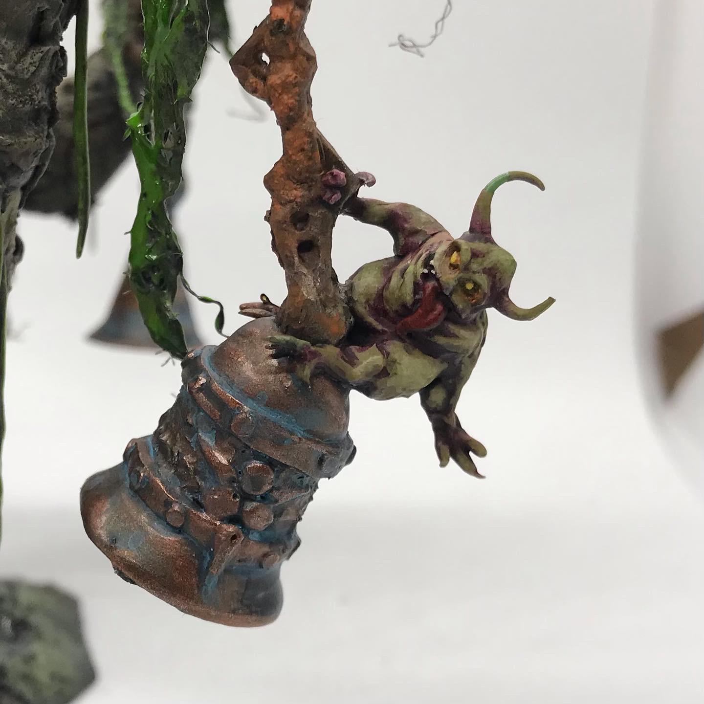 Bells, Feculent Gnarlmaw, Greenstuff, Nurgling, Scratch Build, Sculpted, Terrain