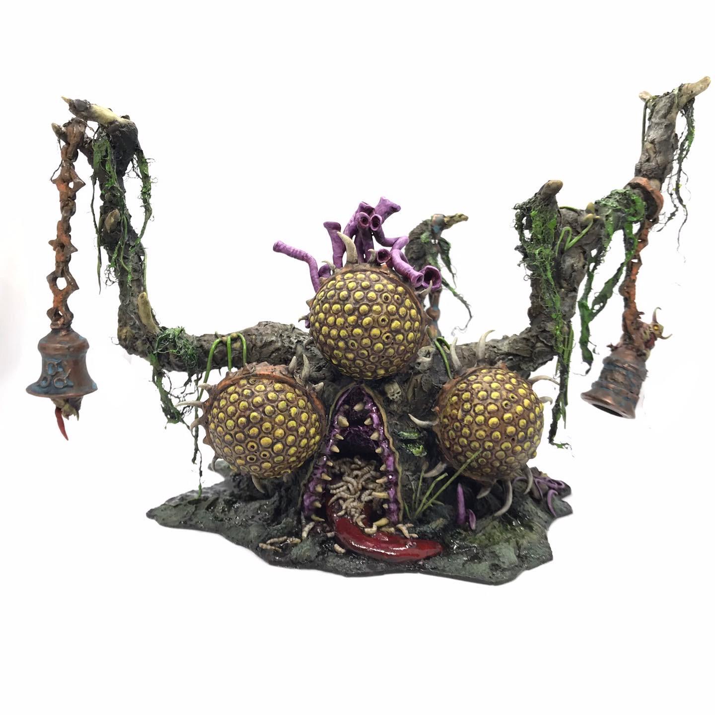 Bells, Feculent Gnarlmaw, Greenstuff, Nurgling, Scratch Build, Sculpted, Terrain