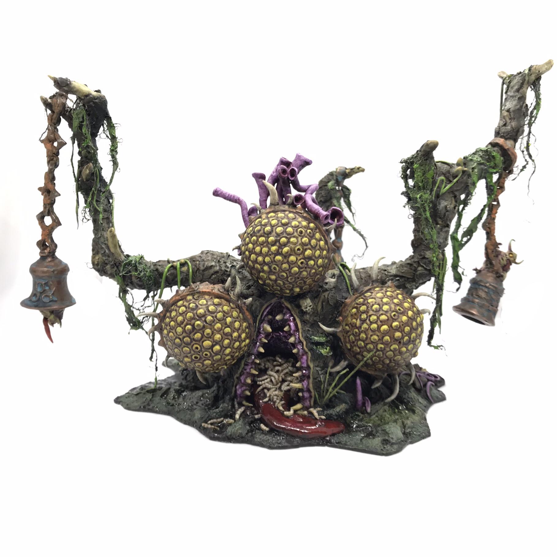 Bells, Feculent Gnarlmaw, Greenstuff, Nurgling, Scratch Build, Sculpted, Terrain