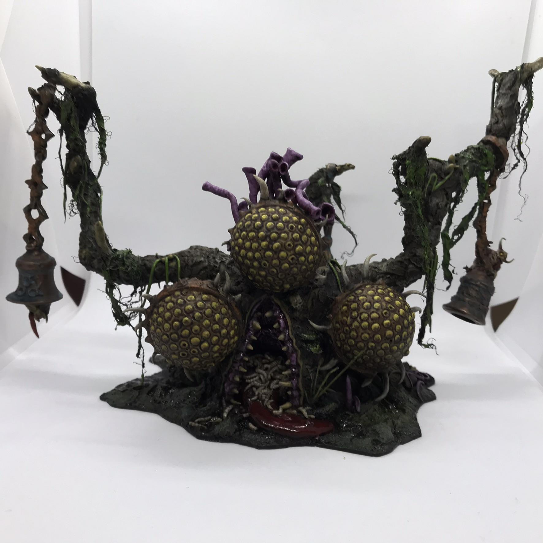 Bells, Feculent Gnarlmaw, Greenstuff, Nurgling, Scratch Build, Sculpted, Terrain