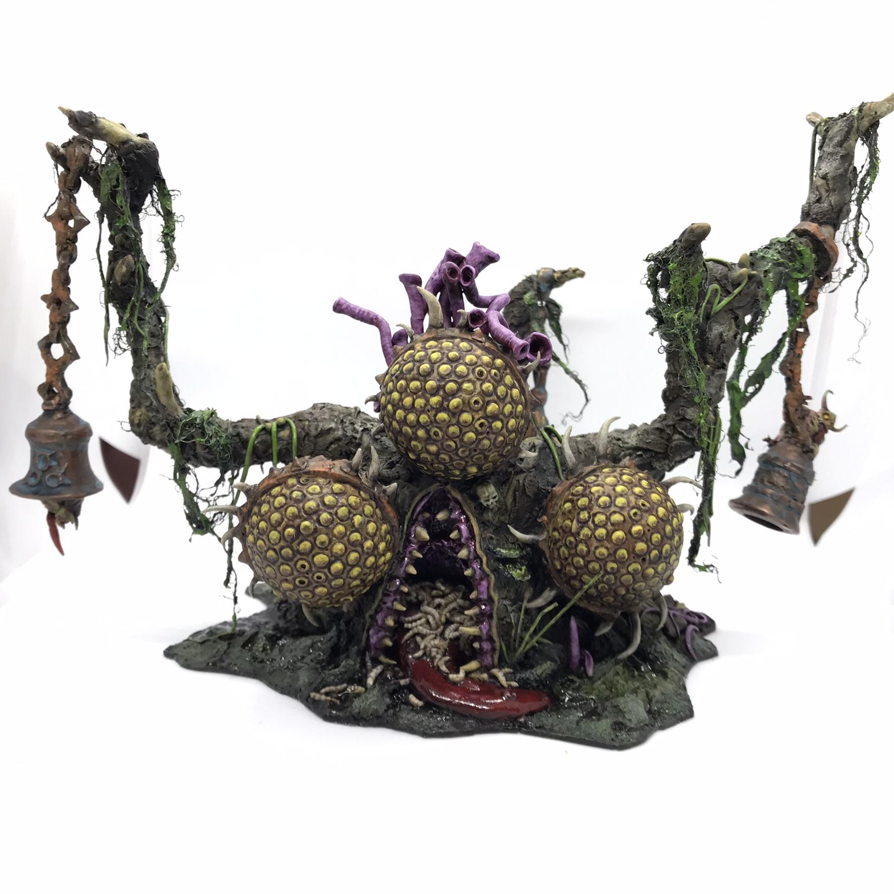 Bells, Feculent Gnarlmaw, Greenstuff, Nurgling, Scratch Build, Sculpted, Terrain