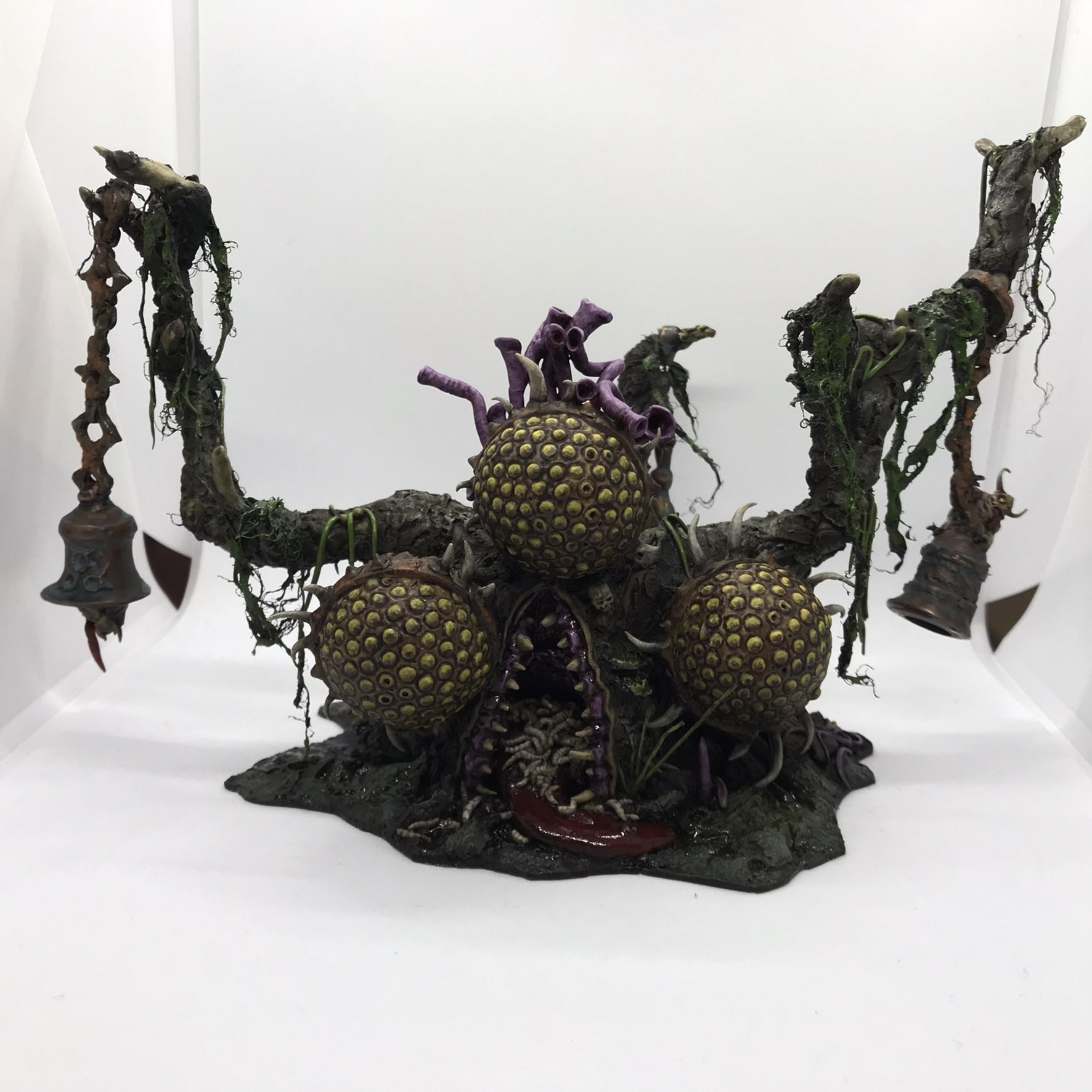 Bells, Feculent Gnarlmaw, Greenstuff, Nurgling, Scratch Build, Sculpted, Terrain