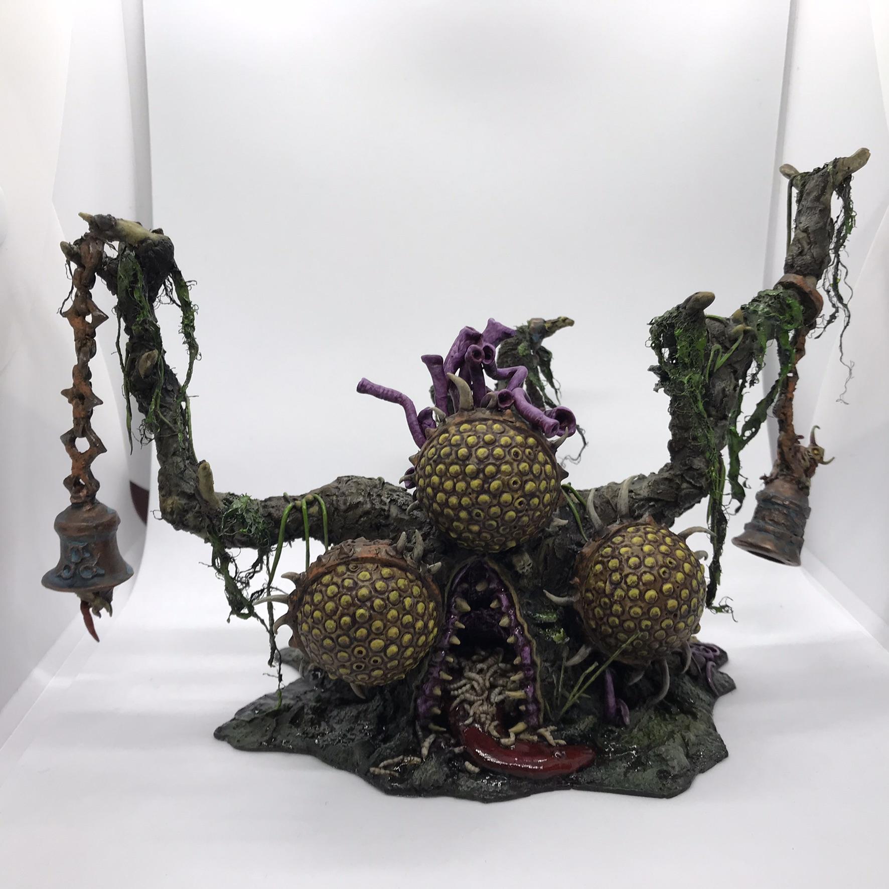 Bells, Feculent Gnarlmaw, Greenstuff, Nurgling, Scratch Build, Sculpted, Terrain