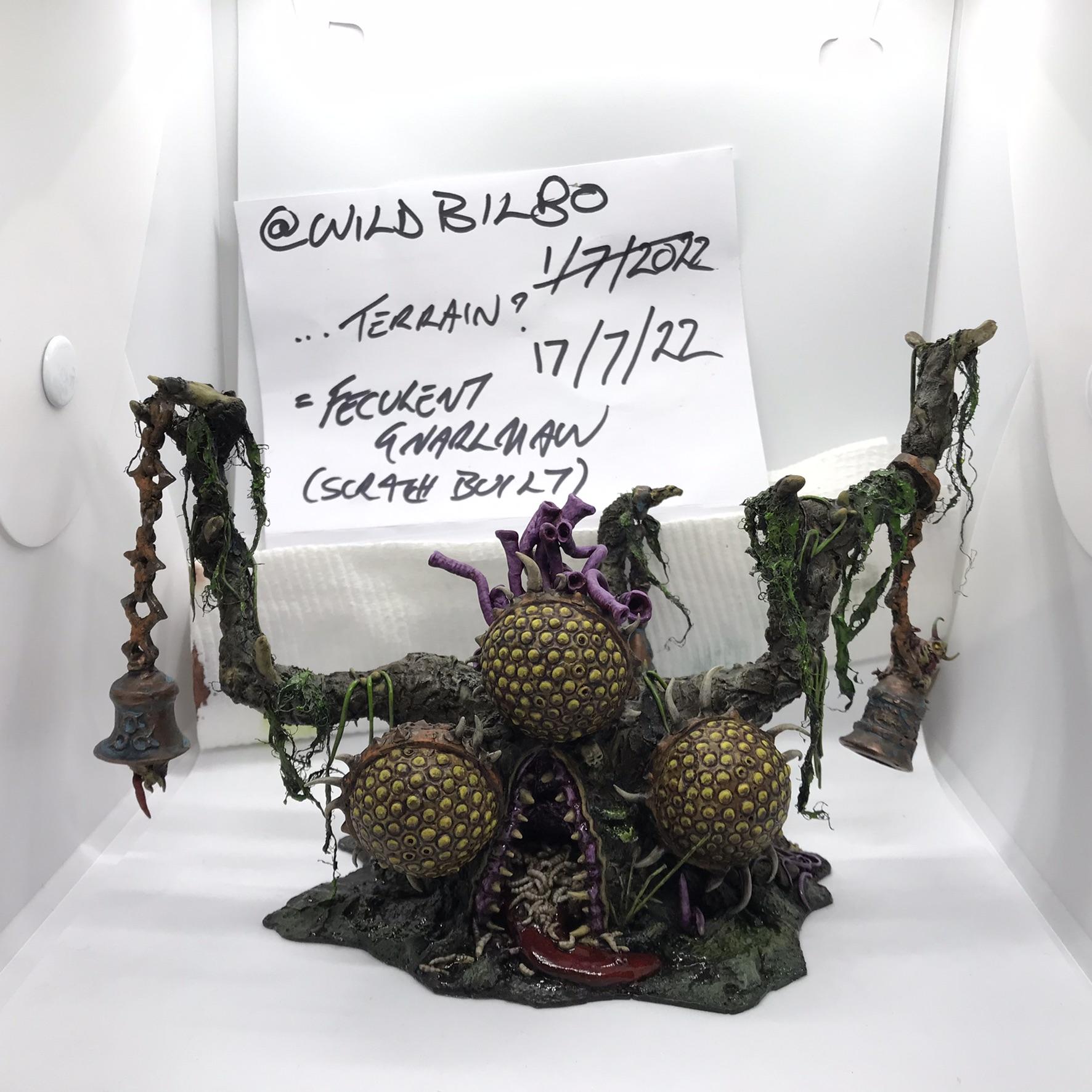 Bells, Feculent Gnarlmaw, Greenstuff, Nurgling, Scratch Build, Sculpted, Terrain