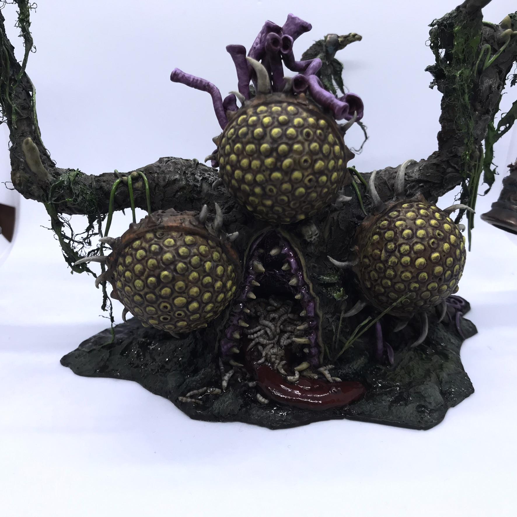 Bells, Feculent Gnarlmaw, Greenstuff, Nurgling, Scratch Build, Sculpted, Terrain