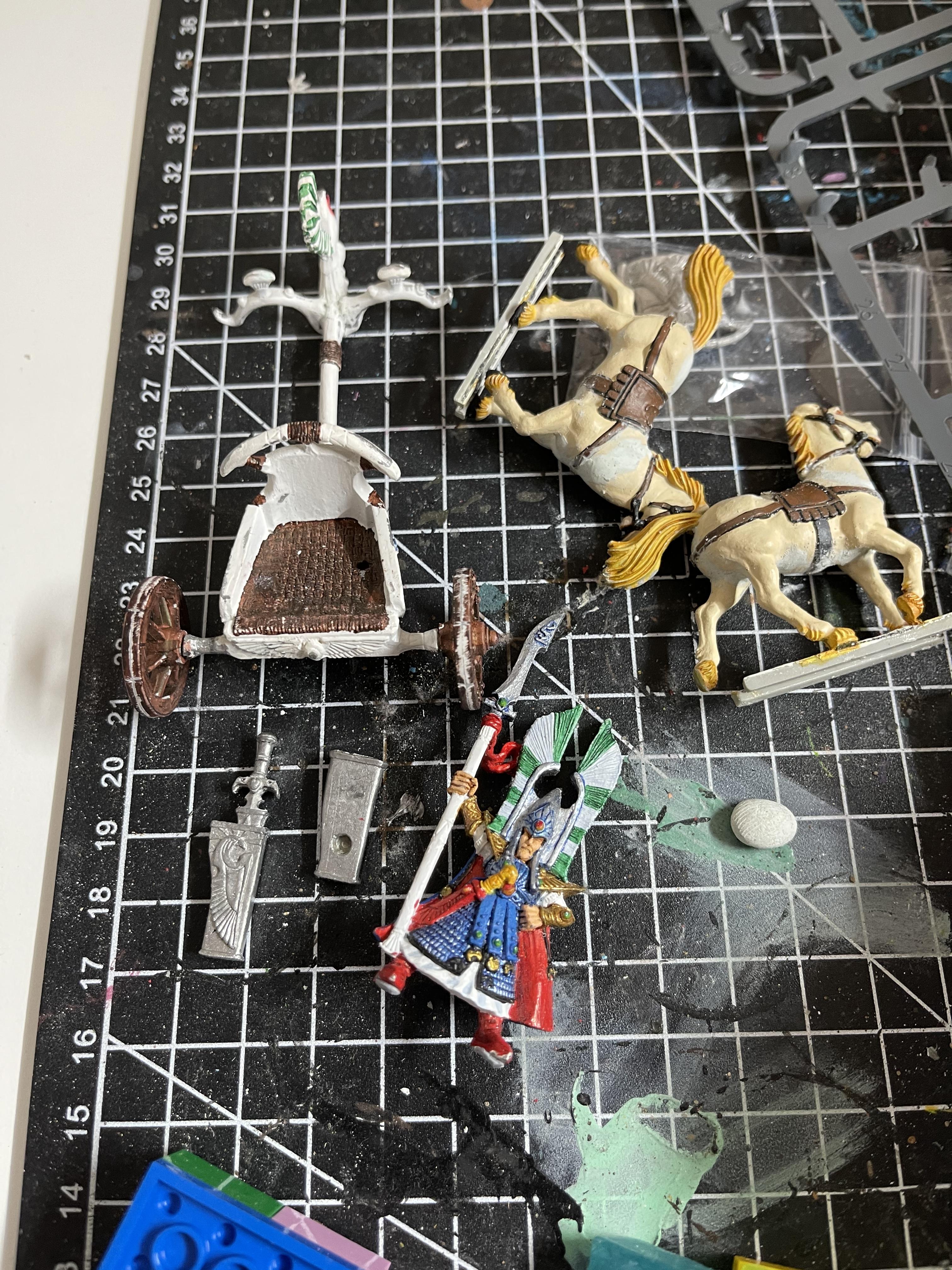 4th Edition, 5th Edition, High Elves, Repairs, Tiranoc Chariot, Warhammer Fantasy, Work In Progress
