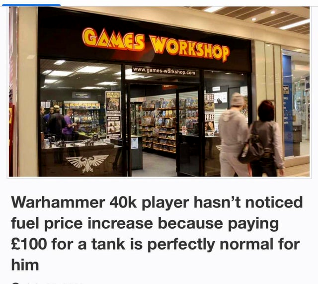 Games Workshop, Humor, Prices
