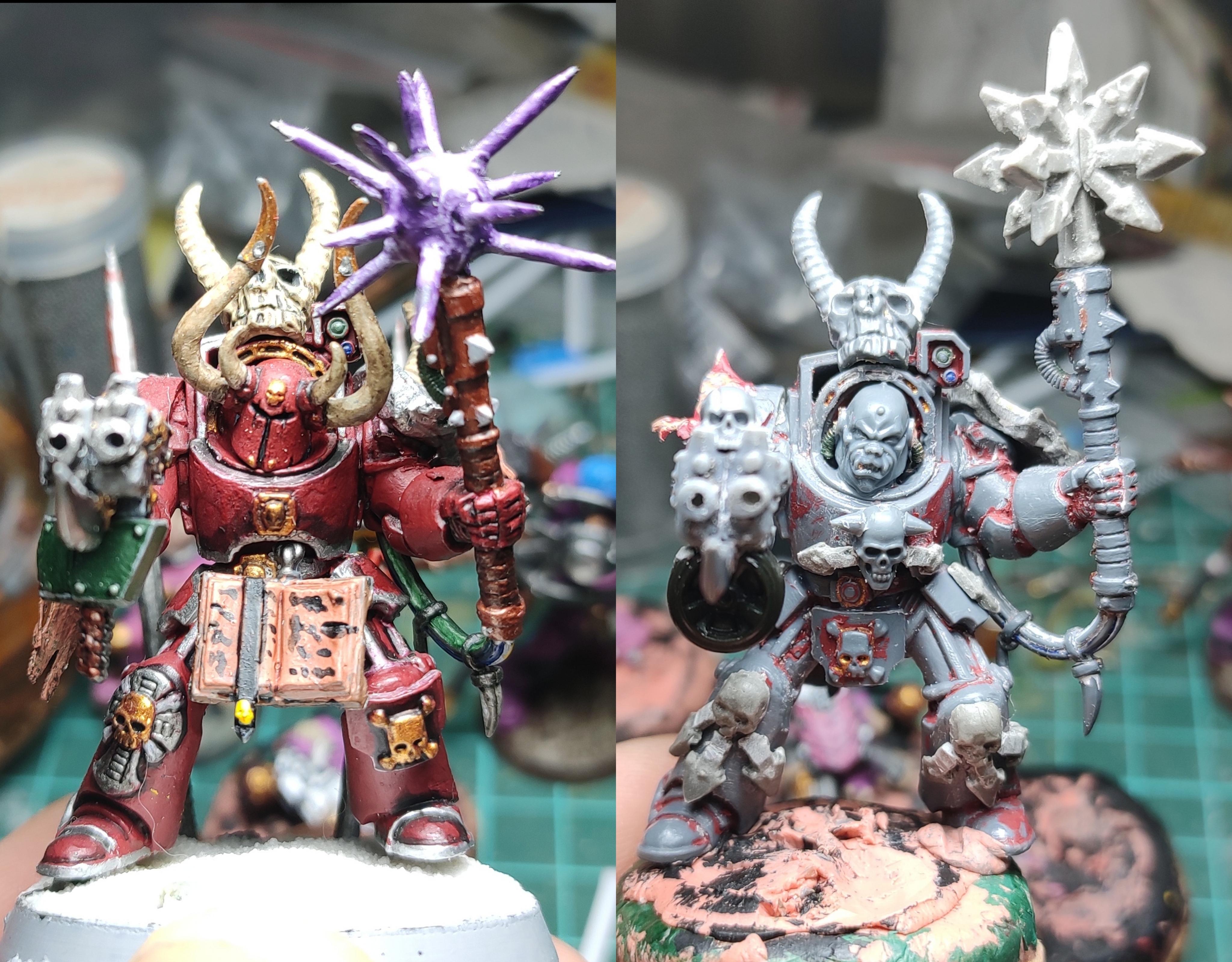 Accursed Crozius, Chaos, Chaos Space Marines, Chaos Undivided, Collage, Conversion, Dark Apostle, Heresy, Heretic Astartes, Infantry, Rebuild, Terminator Armor, Traitor Legions, Warhammer 40,000, Word Bearers, Work In Progress