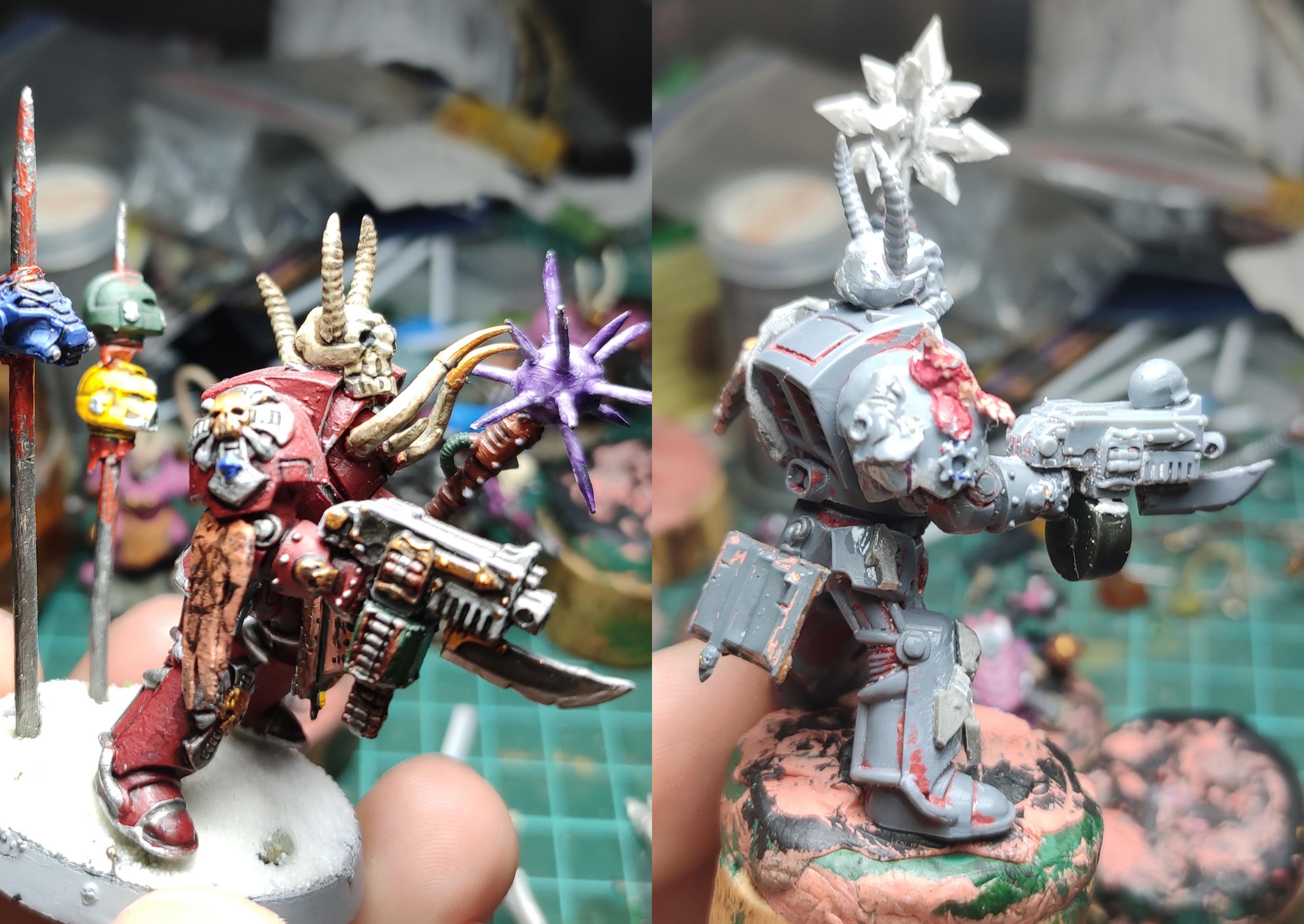 Accursed Crozius, Chaos, Chaos Space Marines, Chaos Undivided, Collage, Conversion, Dark Apostle, Heresy, Heretic Astartes, Infantry, Rebuild, Terminator Armor, Traitor Legions, Warhammer 40,000, Word Bearers, Work In Progress