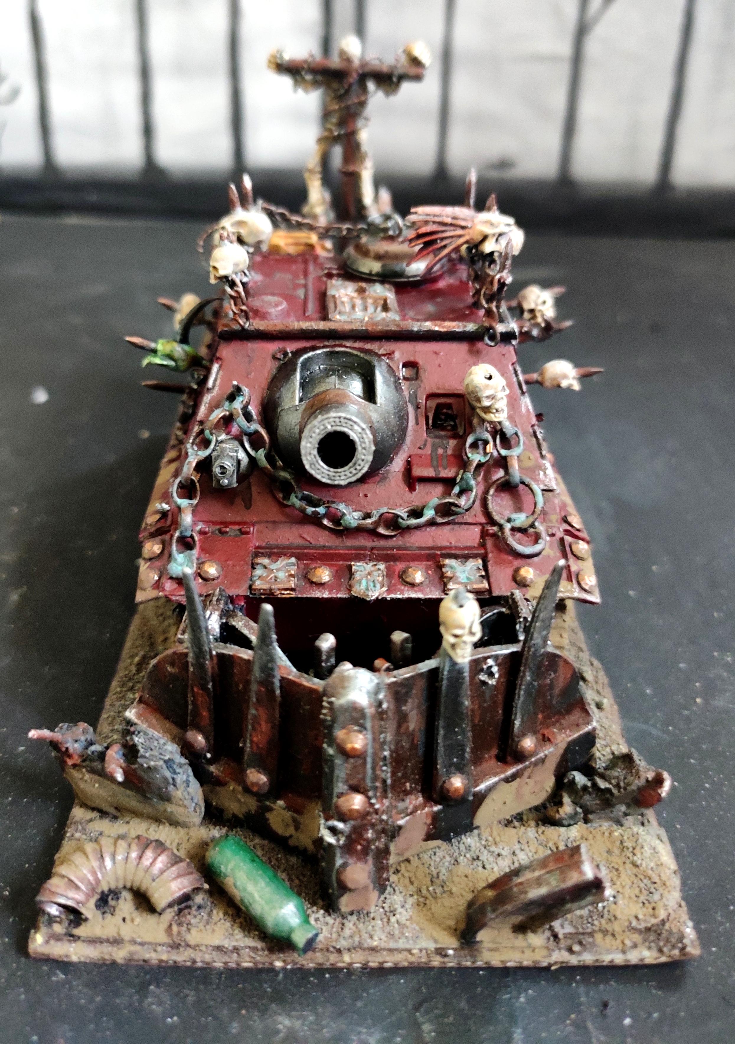 Armored Vehicle, Blood Pact, Chaos, Conversion, Dozer Blade, Heavy Support, Heresy, Khorne, Scratch Build, Sturmtiger, Tank, Trophy, Warhammer 40,000