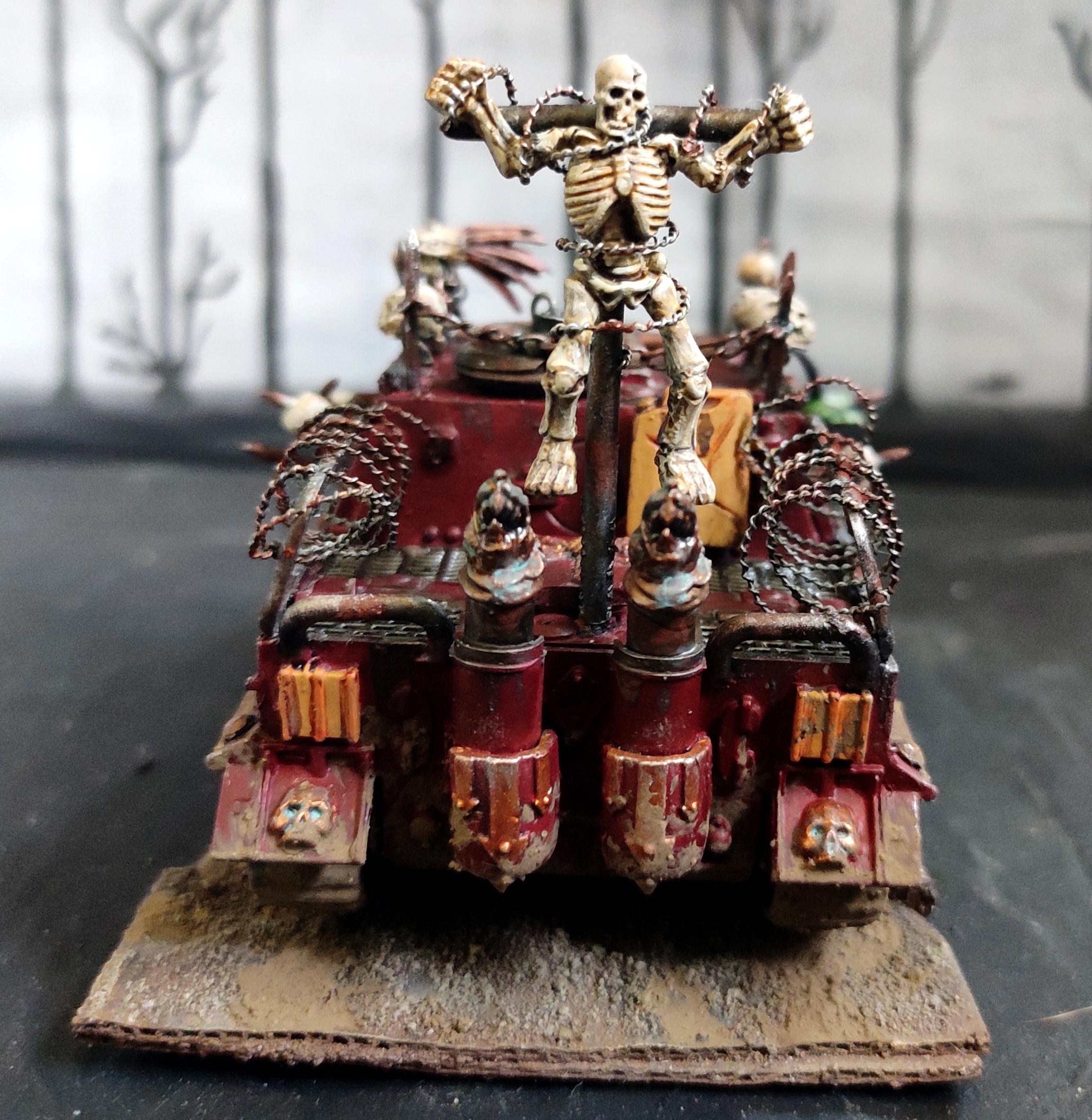 Armored Vehicle, Barbed Wire, Blood Pact, Chaos, Conversion, Crucifiction, Dozer Blade, Heavy Support, Heresy, Khorne, Scratch Build, Skeletons, Sturmtiger, Tank, Trophy, Warhammer 40,000