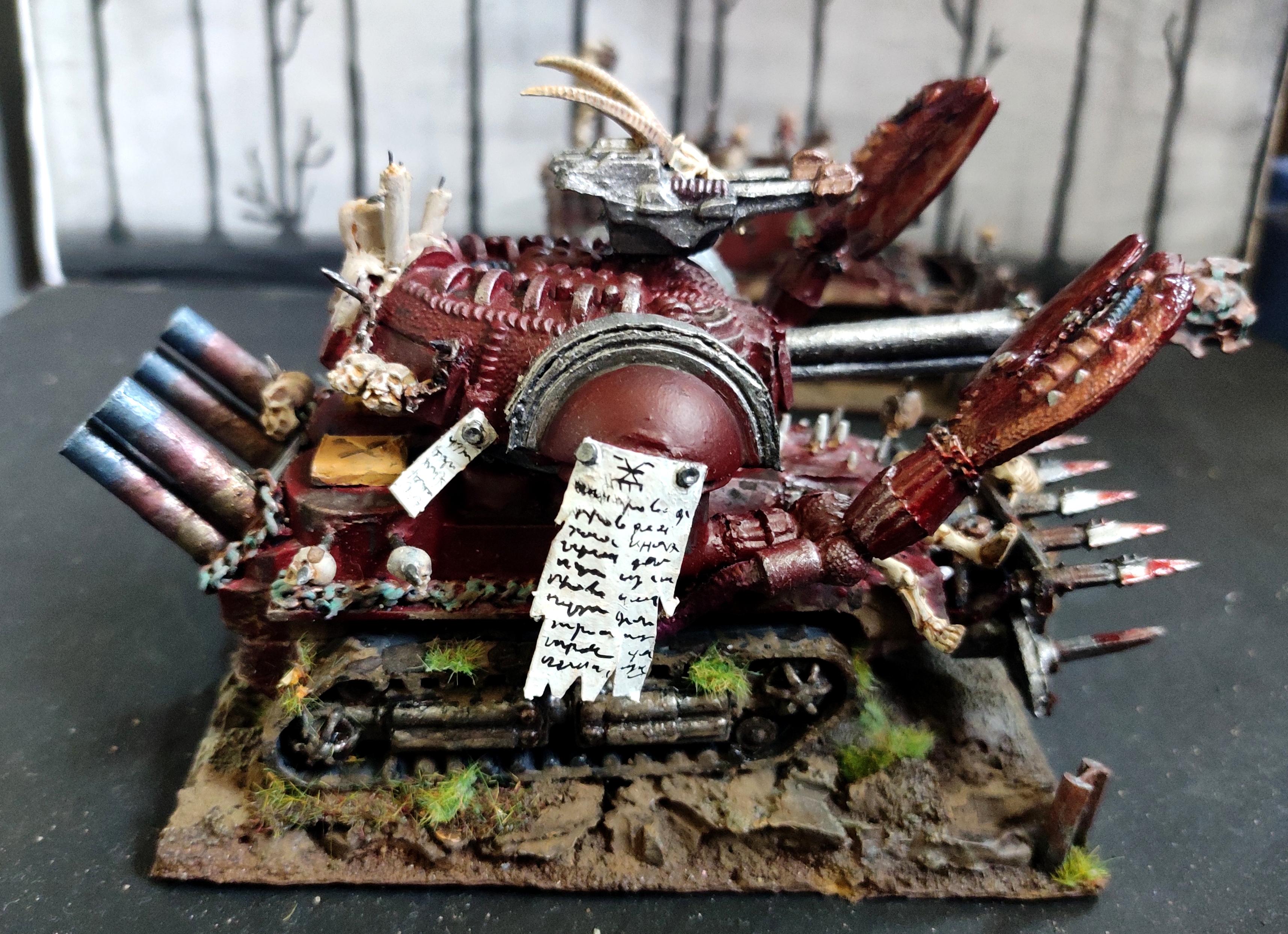 Armored Vehicle, Chaos, Claw, Conversion, Daemon Engine, Dozer Blade, Heavy Support, Heresy, Scratch Build, Tank, Technolog, Tehnolog, Trophy, Warhammer 40,000, Word Bearers