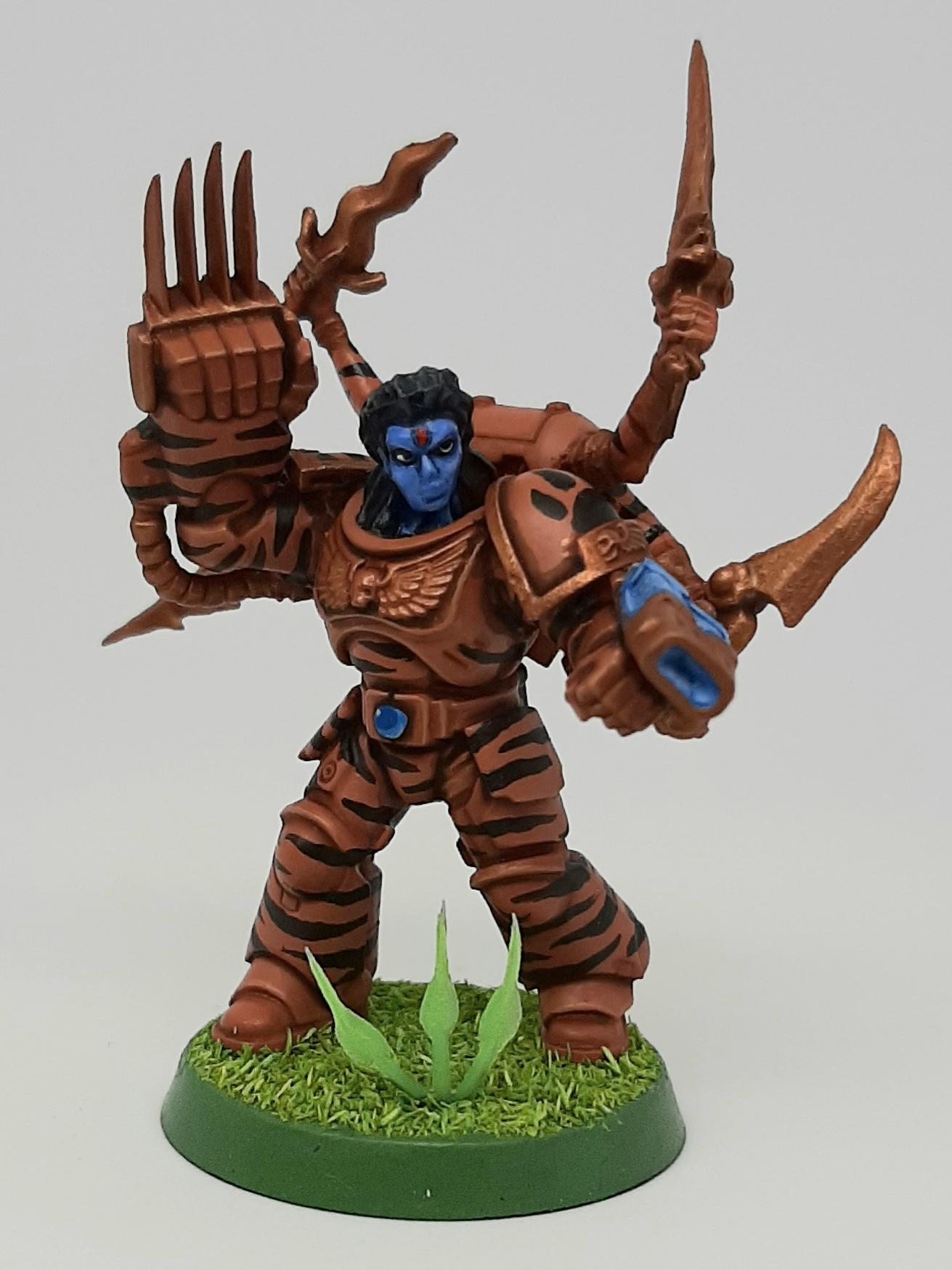 30k, Arms, Blades, Blue, Camouflage, Chapter, Character, Claw, Claws, Conversion, Custom, Dagger, Fighting, Forest, Gem, Gun, India, Jungle, Knife, Kris, Leader, Lightning, Maharaja, Master, Mounted, Nagordarika, Pistol, Plasma, Power, Primaris, Searing, Shiva, Six, Skin, Space, Space Marines, Special, Stripes, Tiger, Tigers, Veda, Vedic, Warhammer 40,000, Warhammer Fantasy, Weapon