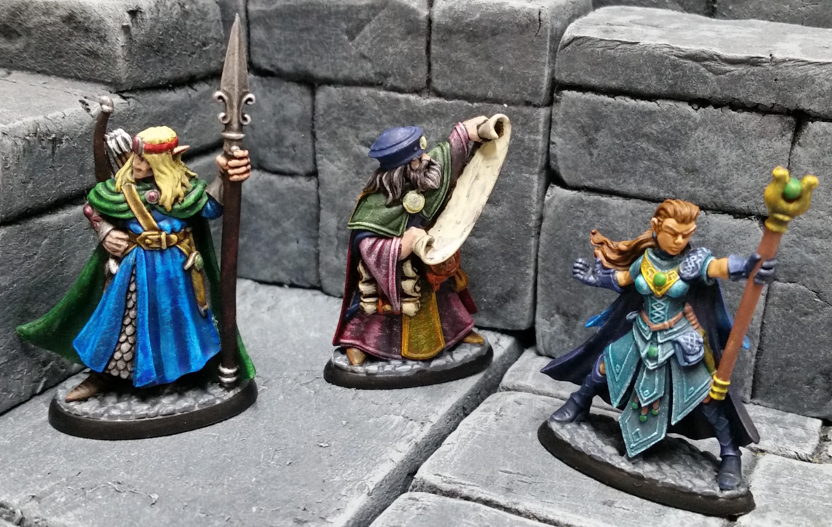 Alaedril Starbloom Elf Wizard, Damras Deveril Wizard, Elanter The Lost Prince, Reaper Miniatures