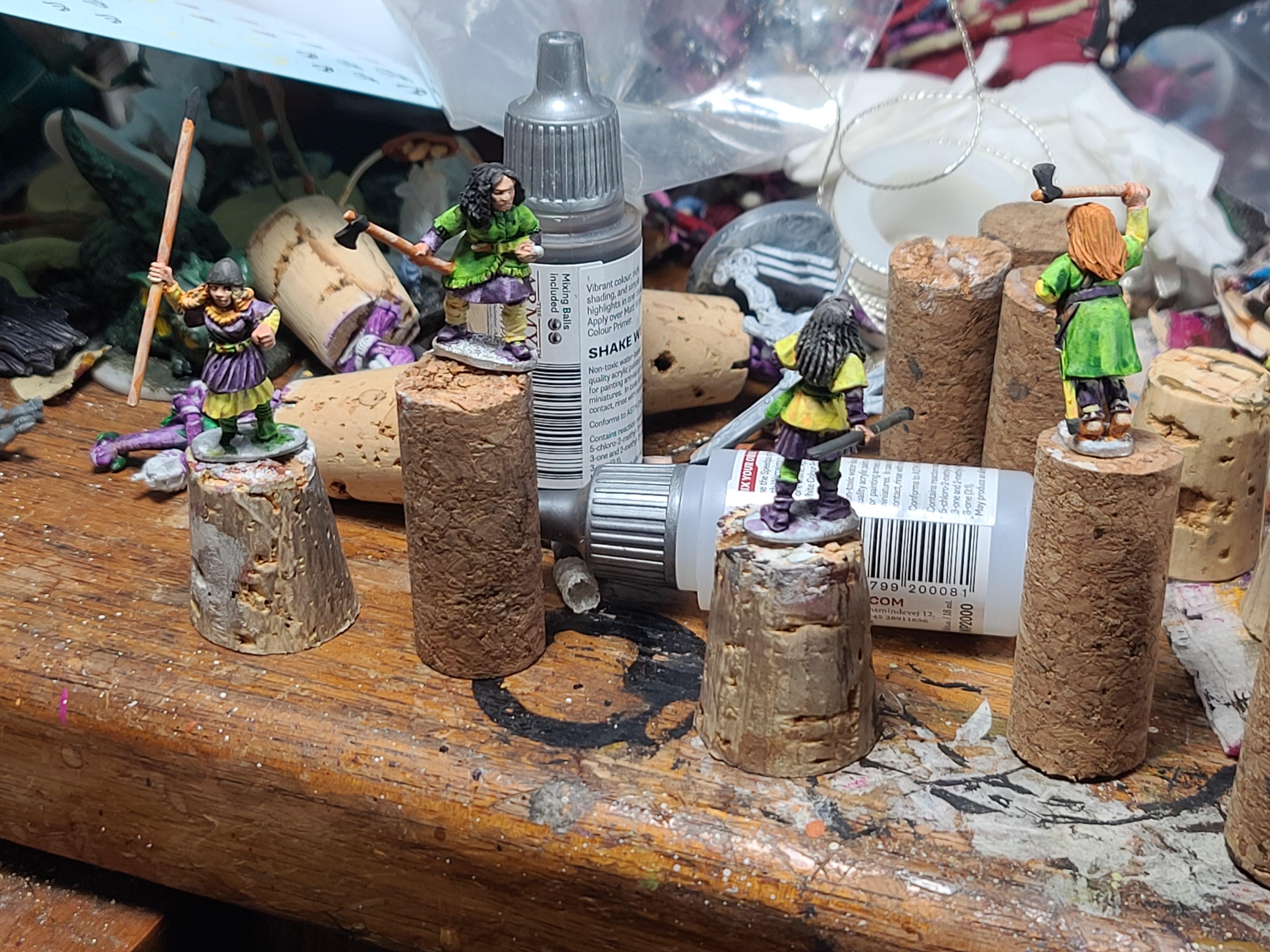 Bad Squiddo Games, Female, Gripping Beast Miniatures, Norse, Saga, Shield Maidens, Warriors