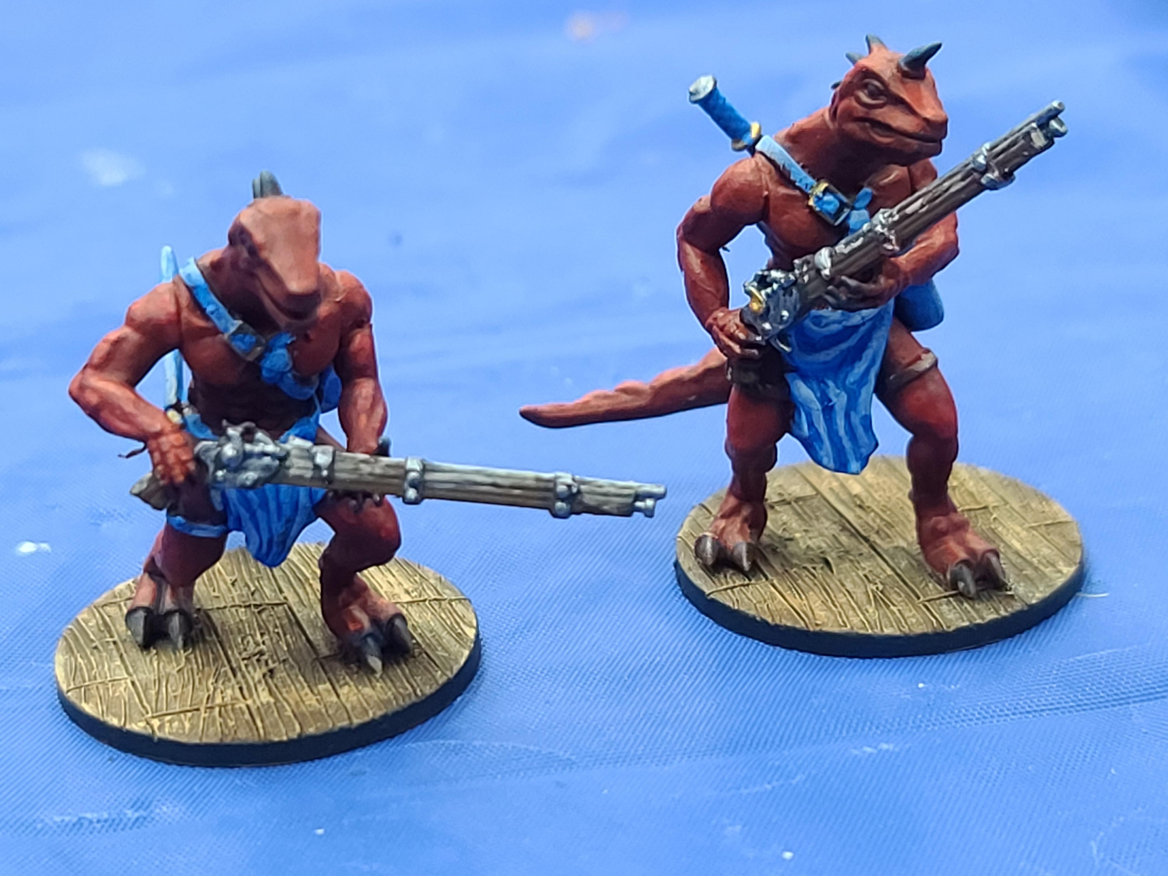 Carved Base, Gaslamp Fantasy, Lizardmen, Muskets, Spelljammer, Wargames Atlantic