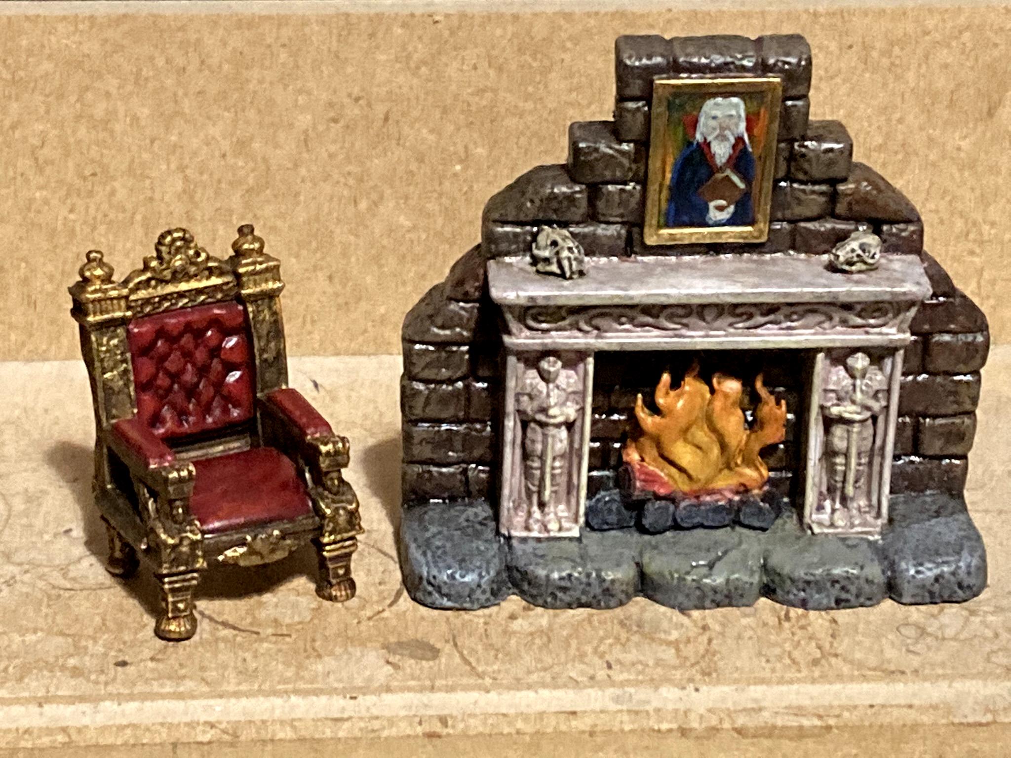 Fireplace, Heroquest, Terrain, Throne