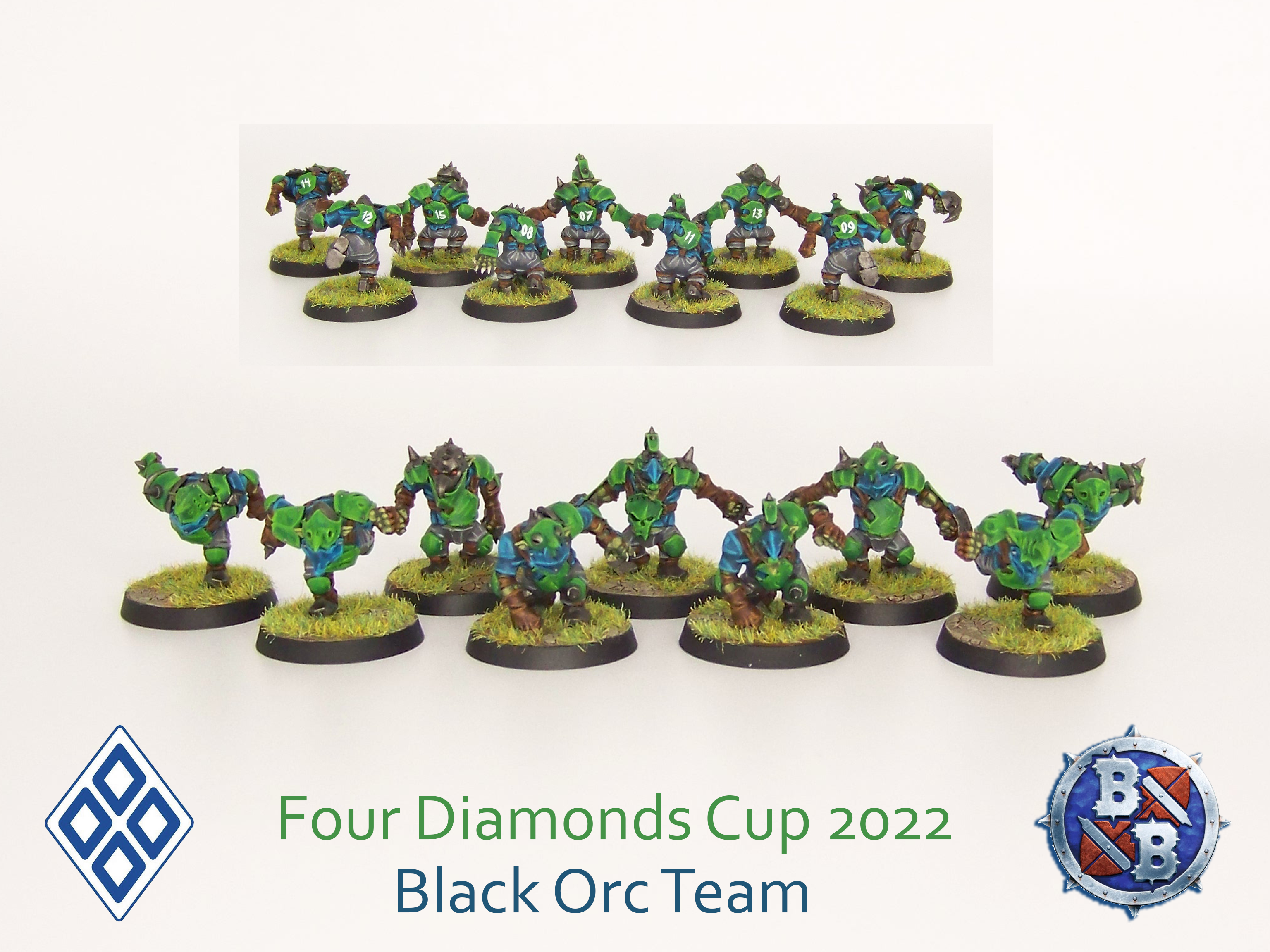Black Orc Team, Black Orcs, Blood Bowl, Four Diamonds, Goblins