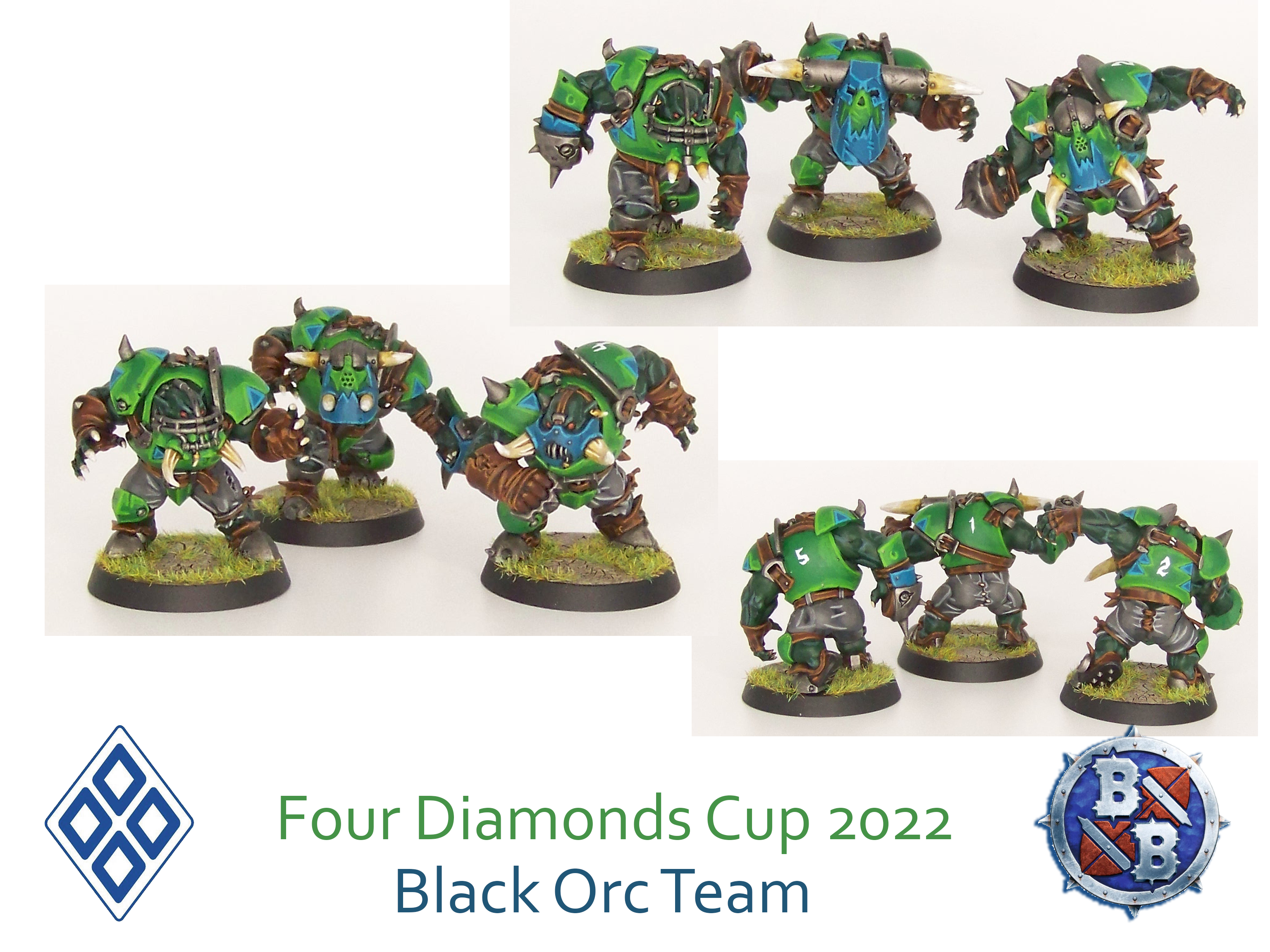 Black Orc Team, Black Orcs, Blood Bowl, Four Diamonds