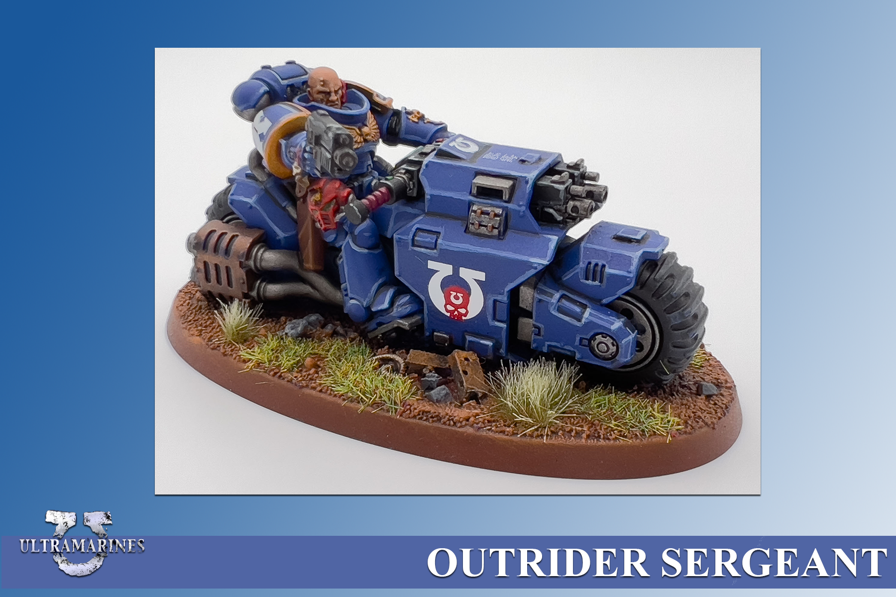 Outrider, Outrider Sergeant, Primaris, Ultramarines, Warhammer 40,000