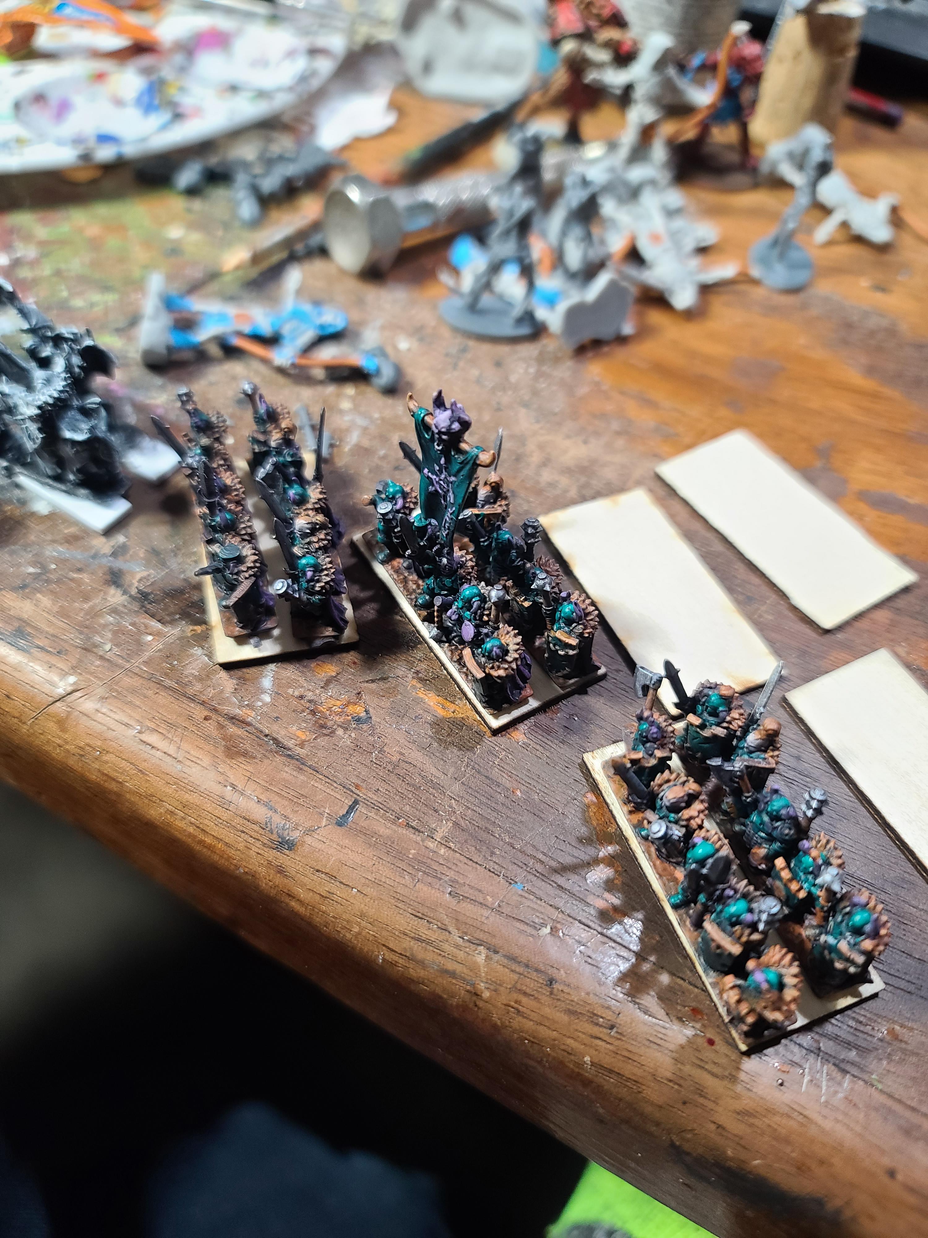 10mm, Chaos, Chaos Warrior, Forest Dragon, Marvelous Minipaints, Warmaster