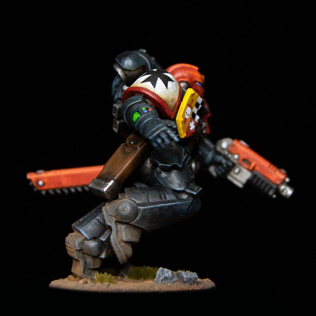 Adeptus Astartes, Assault Intercessor, Black Templars, Primaris, Sergeant, Space Marines, Warhammer 40,000