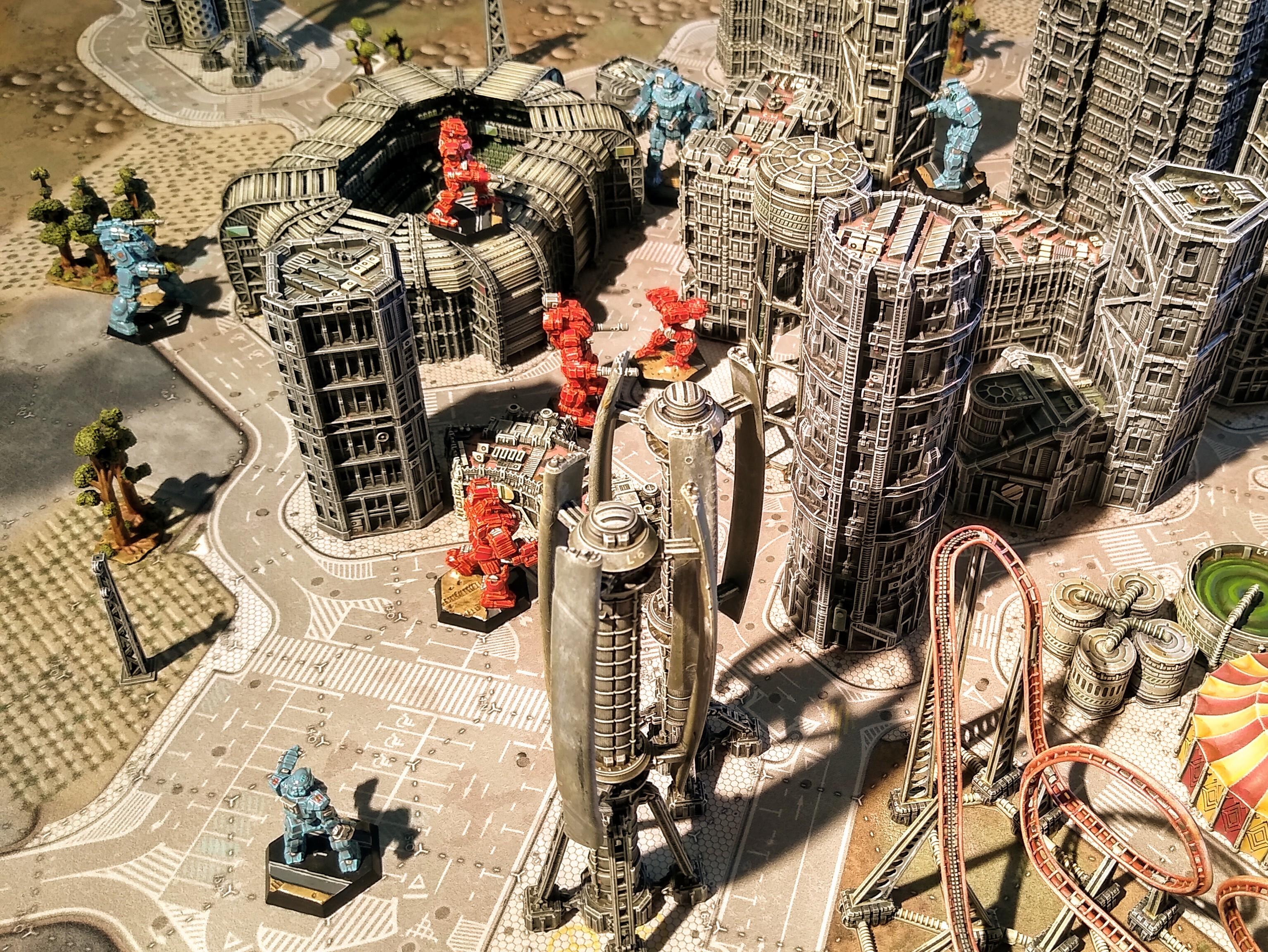 Assault, Battlemech, Battletech, City, Game Table, Mech, Mechwarrior, Robot, Terrain