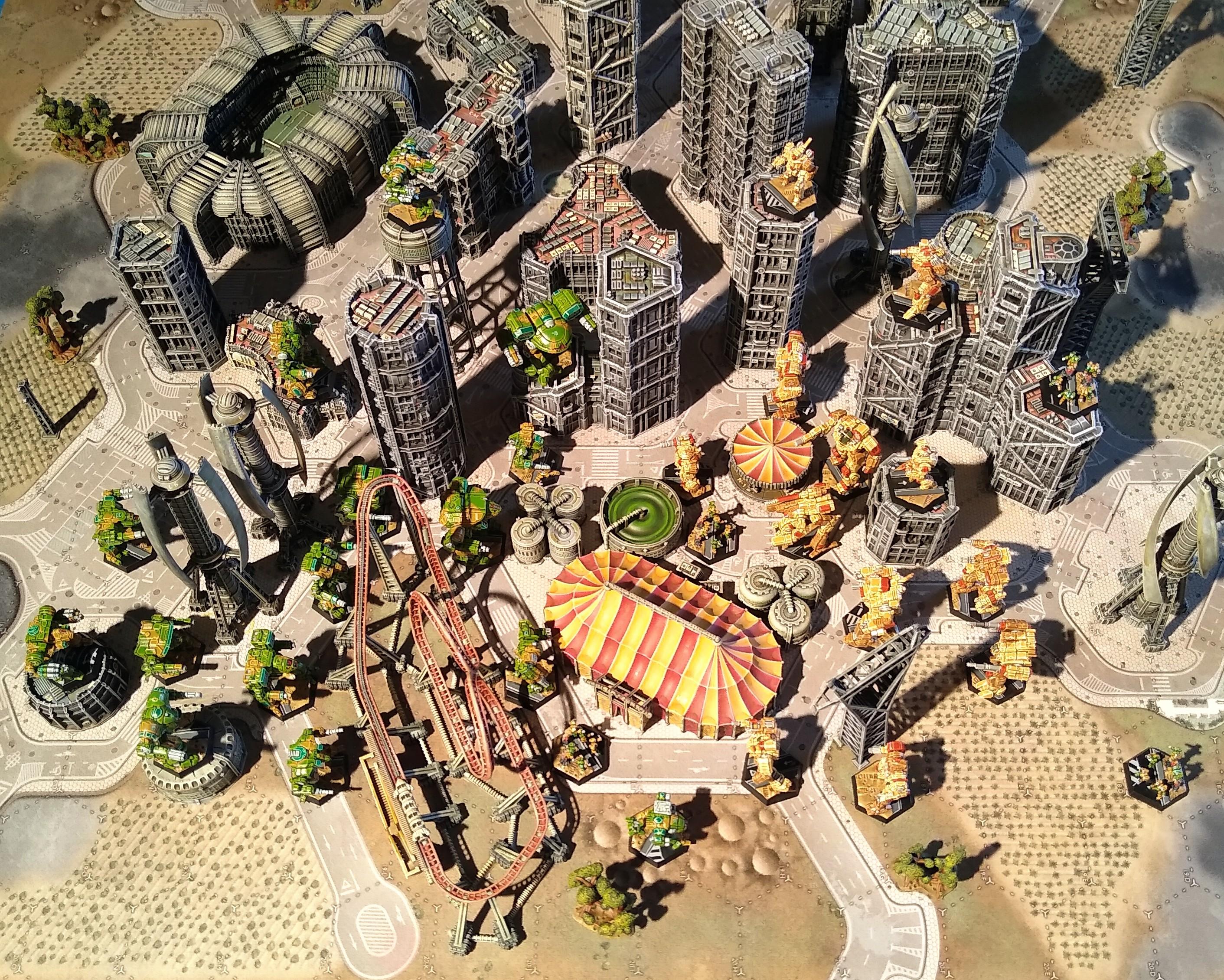 Assault, Battlemech, Battletech, City, Game Table, Mech, Mechwarrior, Robot, Terrain