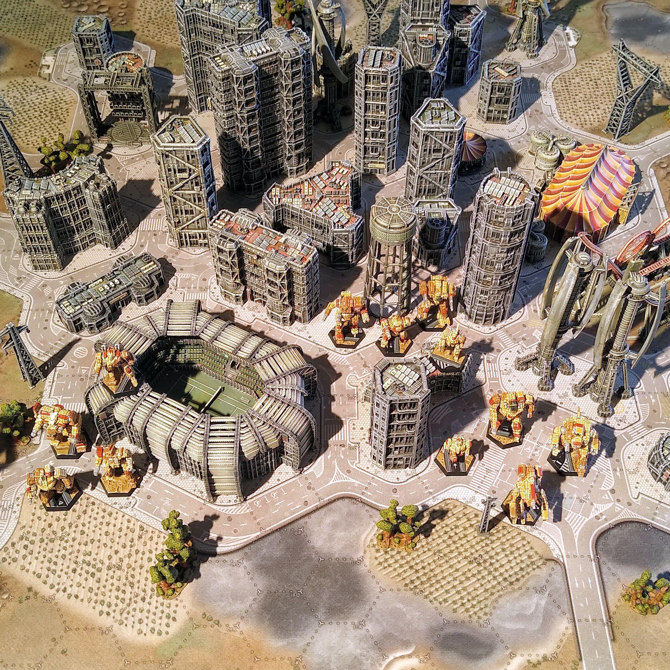 Assault, Battlemech, Battletech, City, Game Table, Mech, Mechwarrior, Robot, Terrain